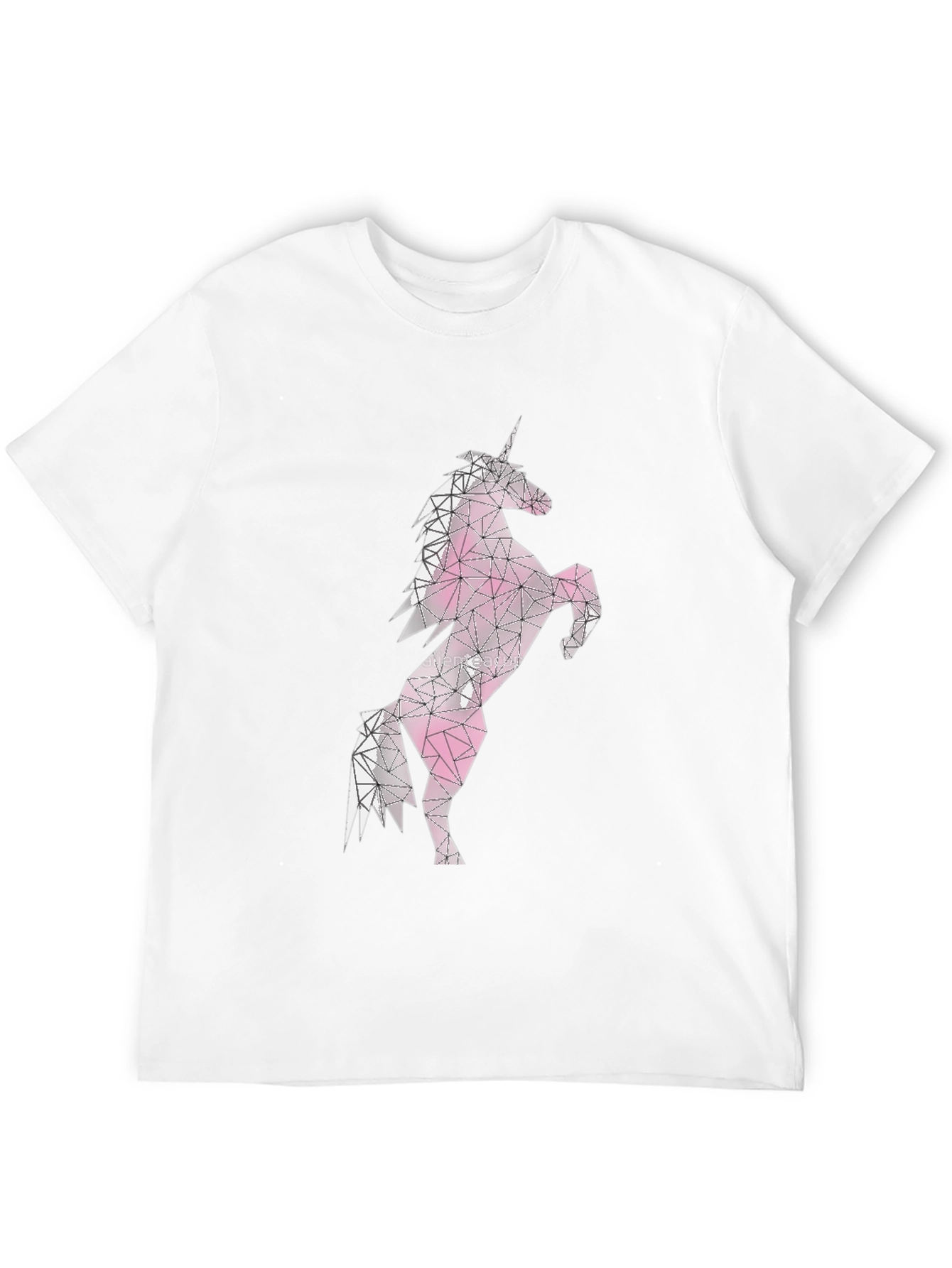 Black Geometric Unicorn Graphic Tee view 12