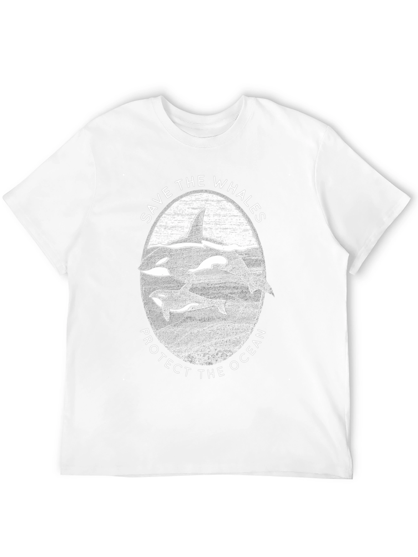 Black Save the Whales Graphic Tee - Ocean Conservation Shirt view 12