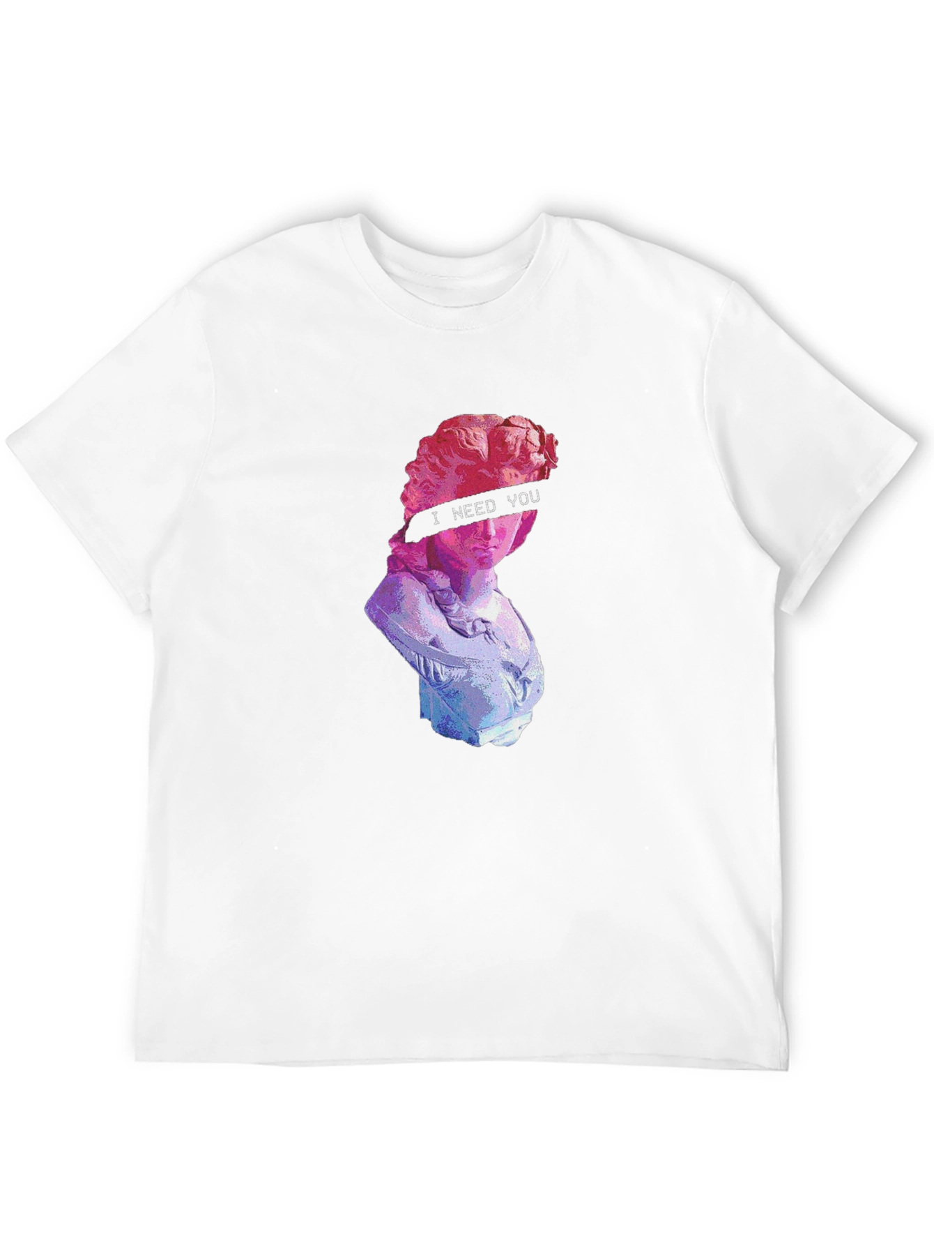 Black Vaporwave Statue Graphic T-Shirt view 12