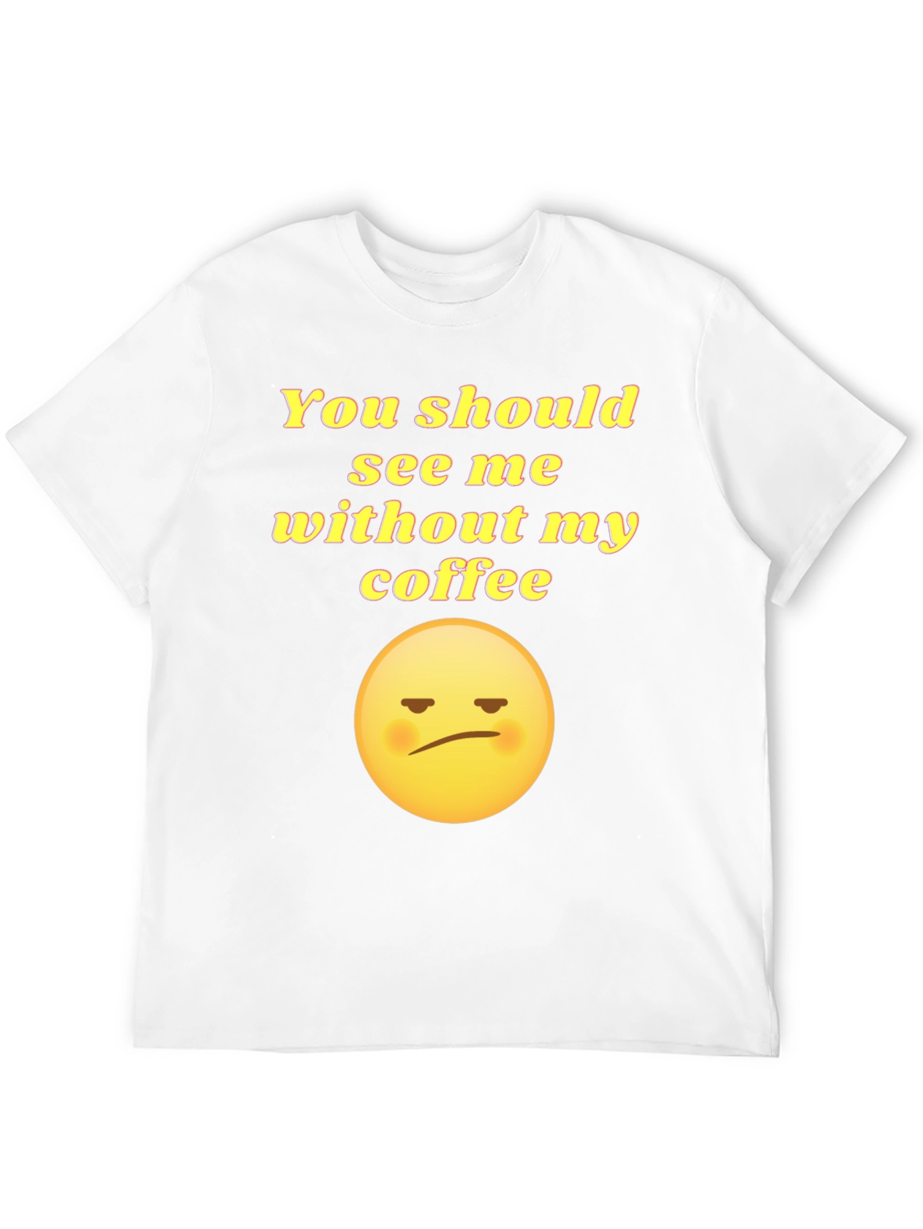 Black Funny "No Coffee" Graphic T-Shirt view 12
