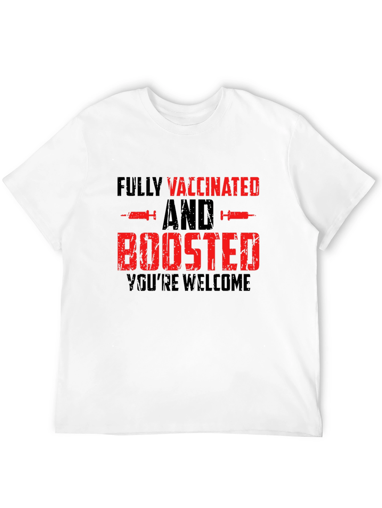 Black Fully Vaccinated & Boosted Novelty T-Shirt view 12