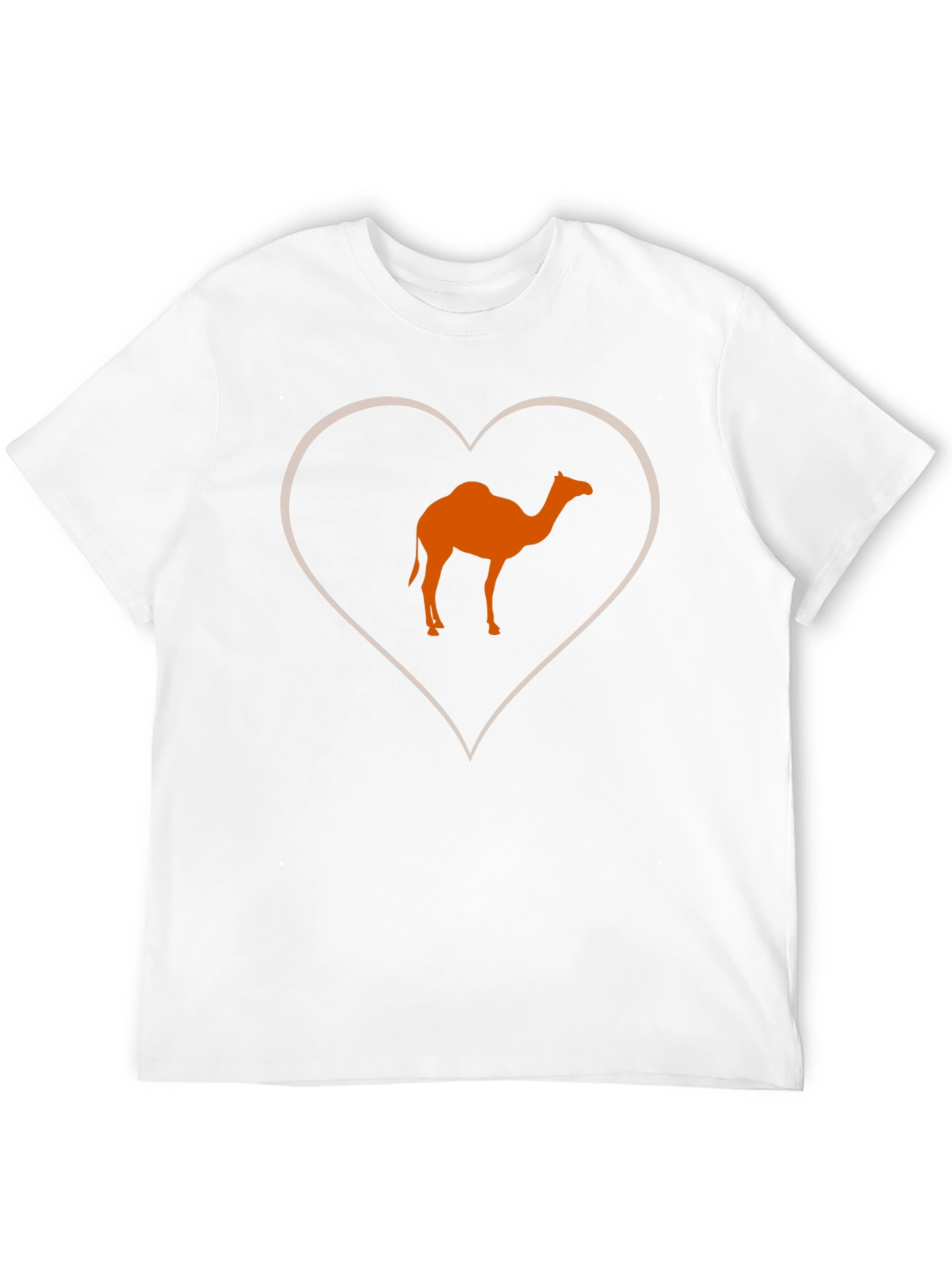 Black Camel Love Heart T-Shirt - Black Cotton Tee view 12