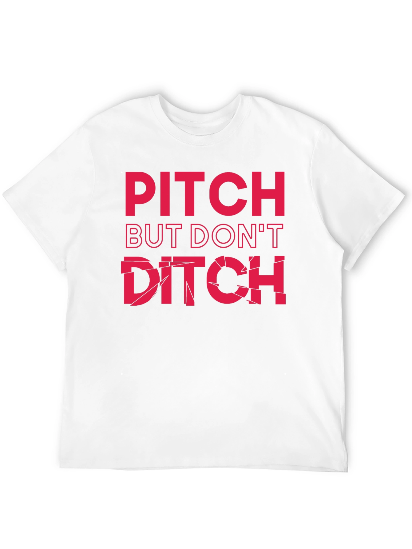 Black Pitch But Don't Ditch Graphic Tee view 12