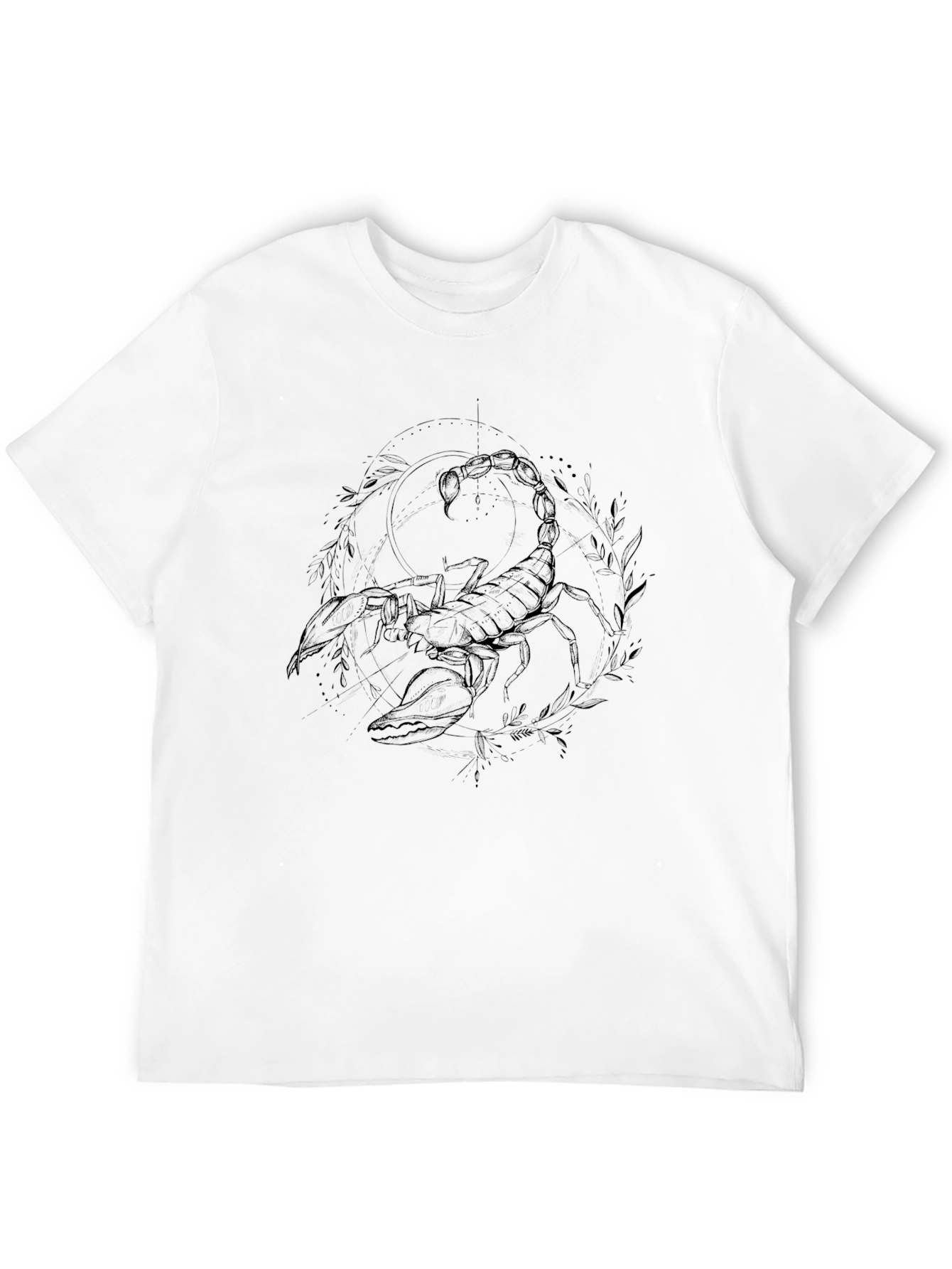 Black Scorpion Graphic Tee - Zodiac Style Black T-Shirt view 12