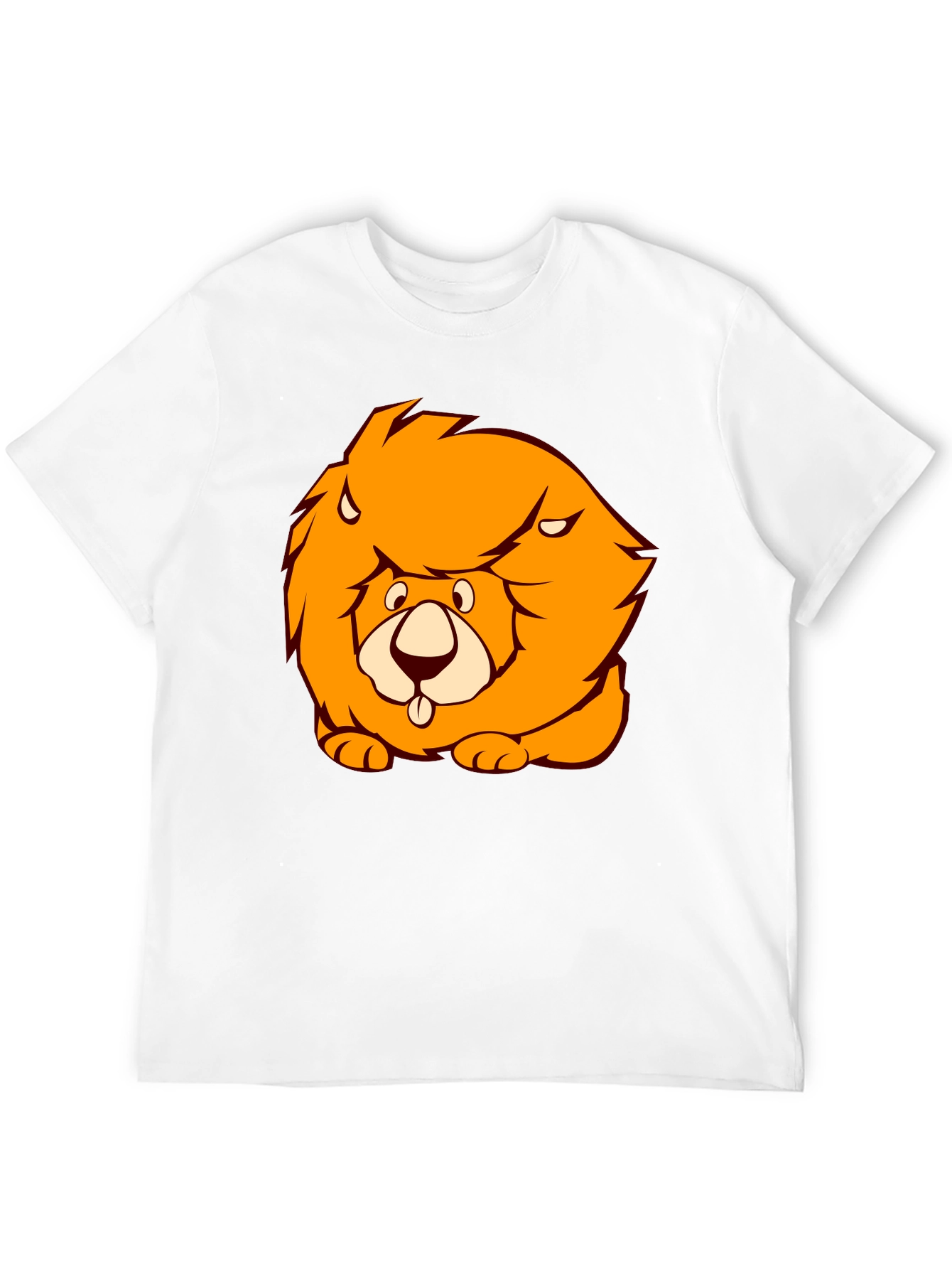 Black Lion Cartoon Graphic Black T-Shirt view 12