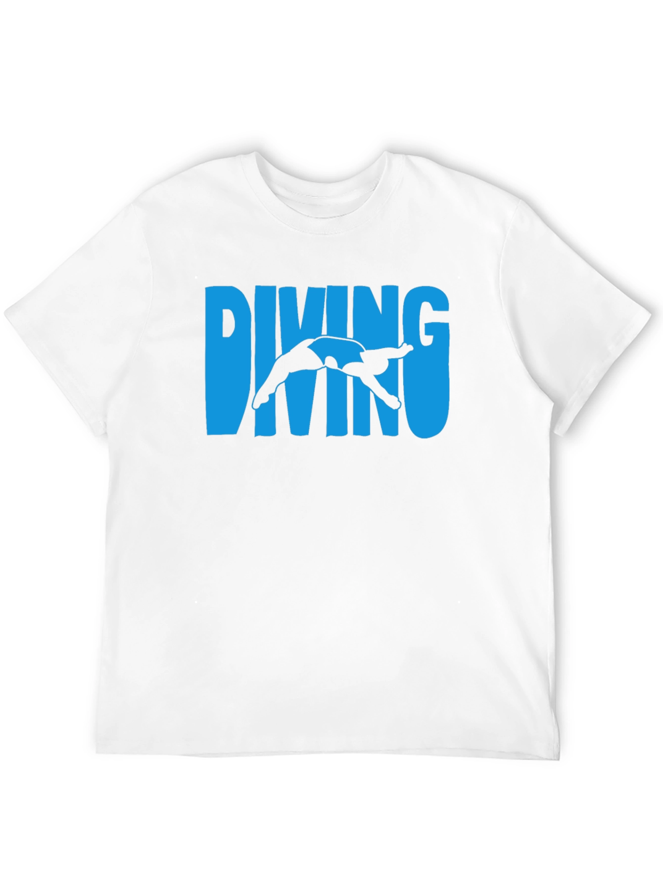 Black Diving T-Shirt - Cool Diver Silhouette Tee view 12