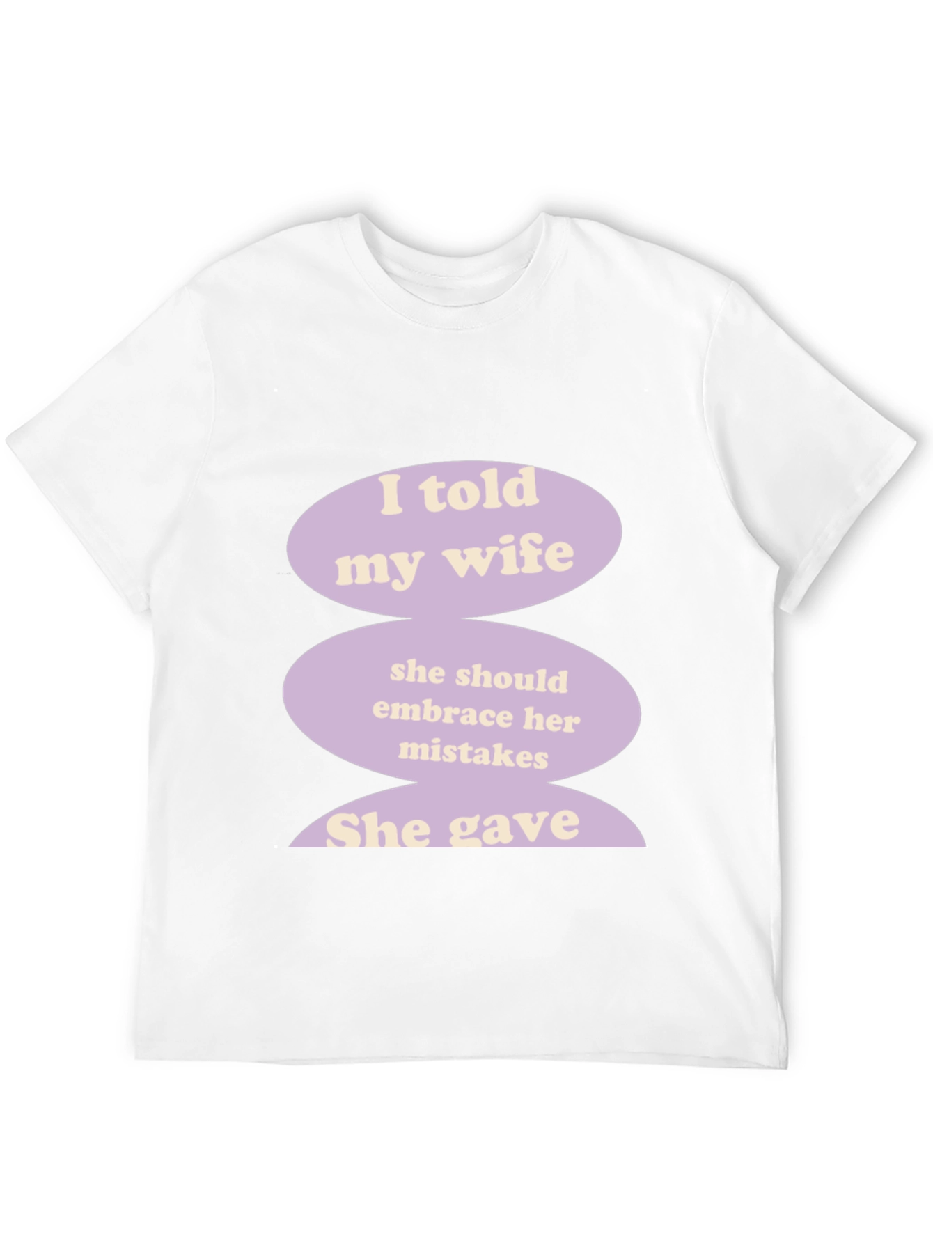 Black Humorous "I Told My Wife" Graphic T-Shirt view 12