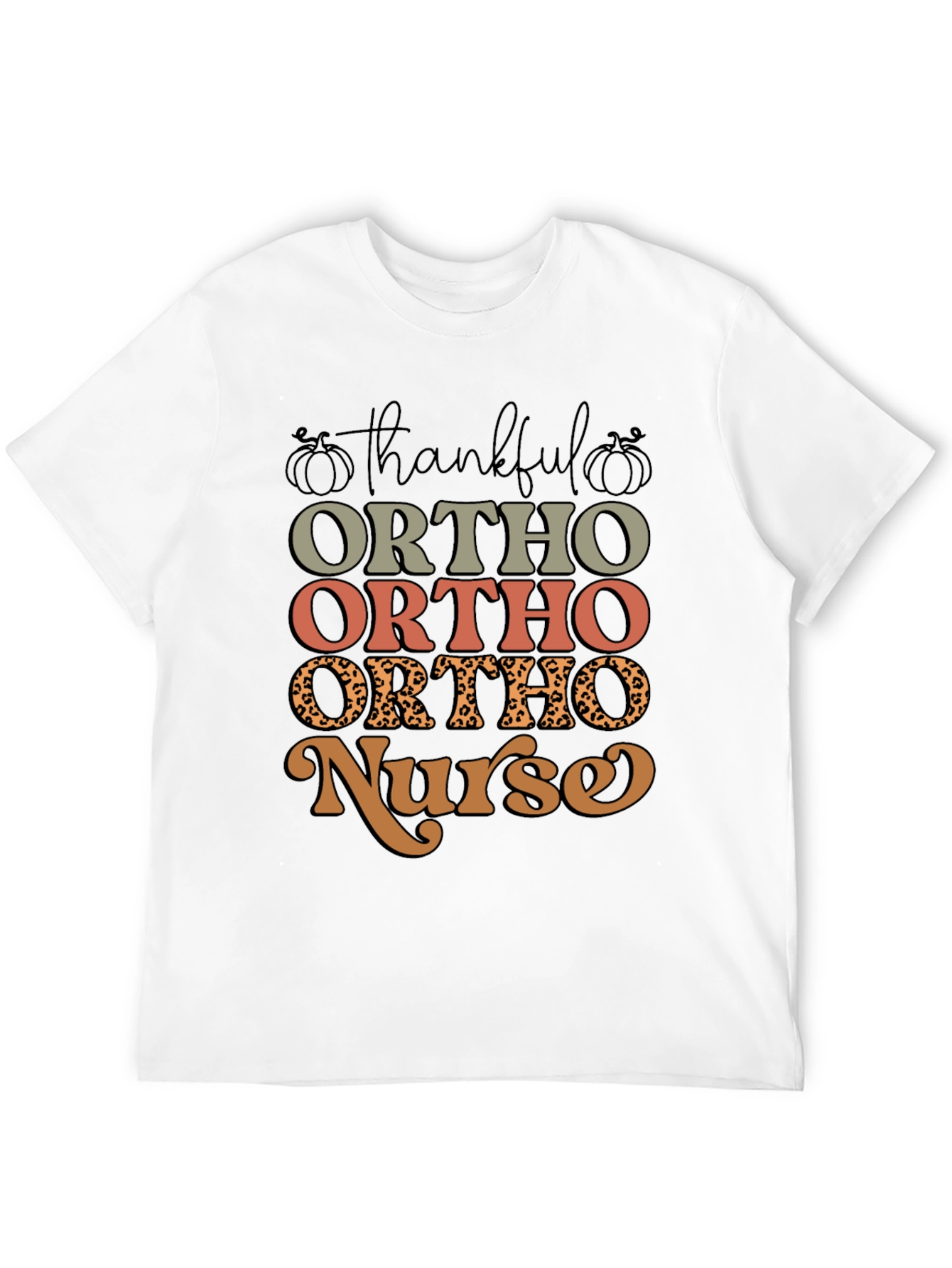 Black Thankful Ortho Nurse T-Shirt view 12