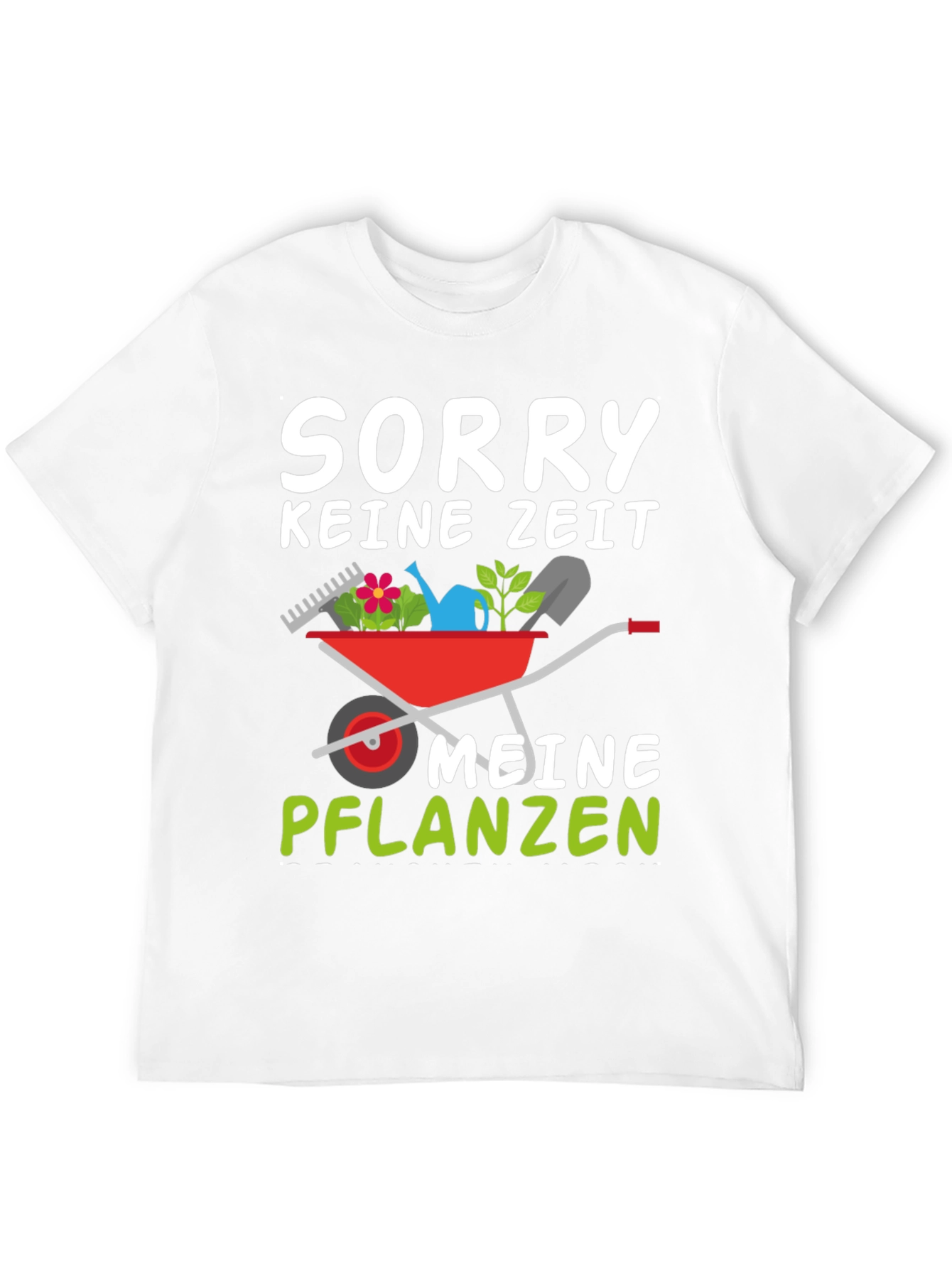 Black Gardening T-Shirt: Sorry, No Time, My Plants view 12