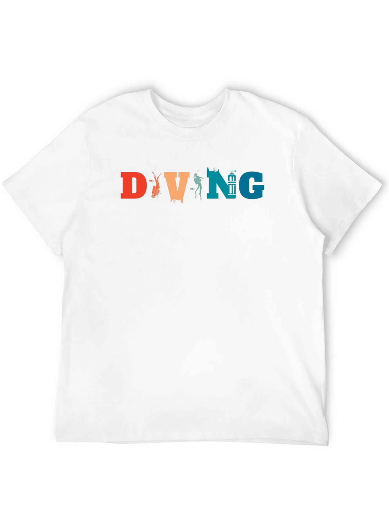 Black Retro Diving T-Shirt view 12
