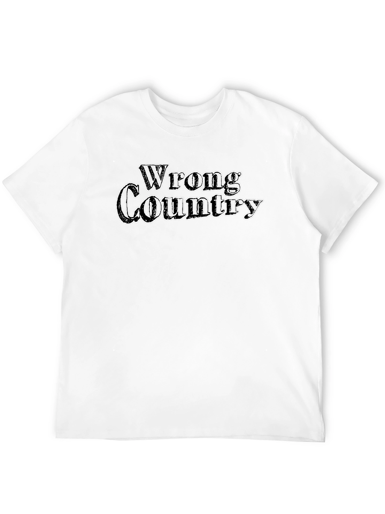 Black Wrong Country Graphic Tee - Black Cotton T-Shirt view 12