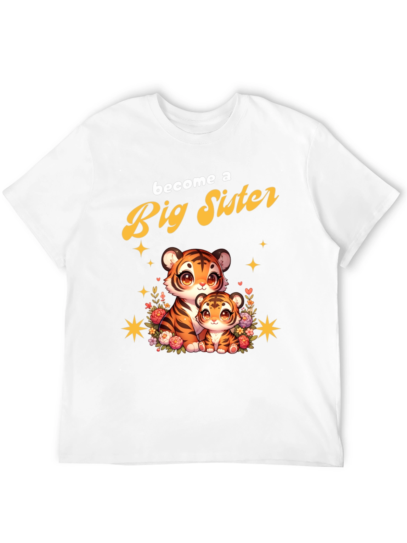 Big Sister Tiger Cub T-Shirt Cute Animal Tee - 12
