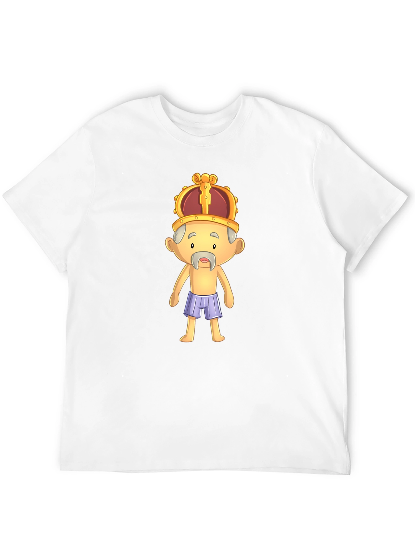 Black King Cartoon Graphic Black T-Shirt view 12