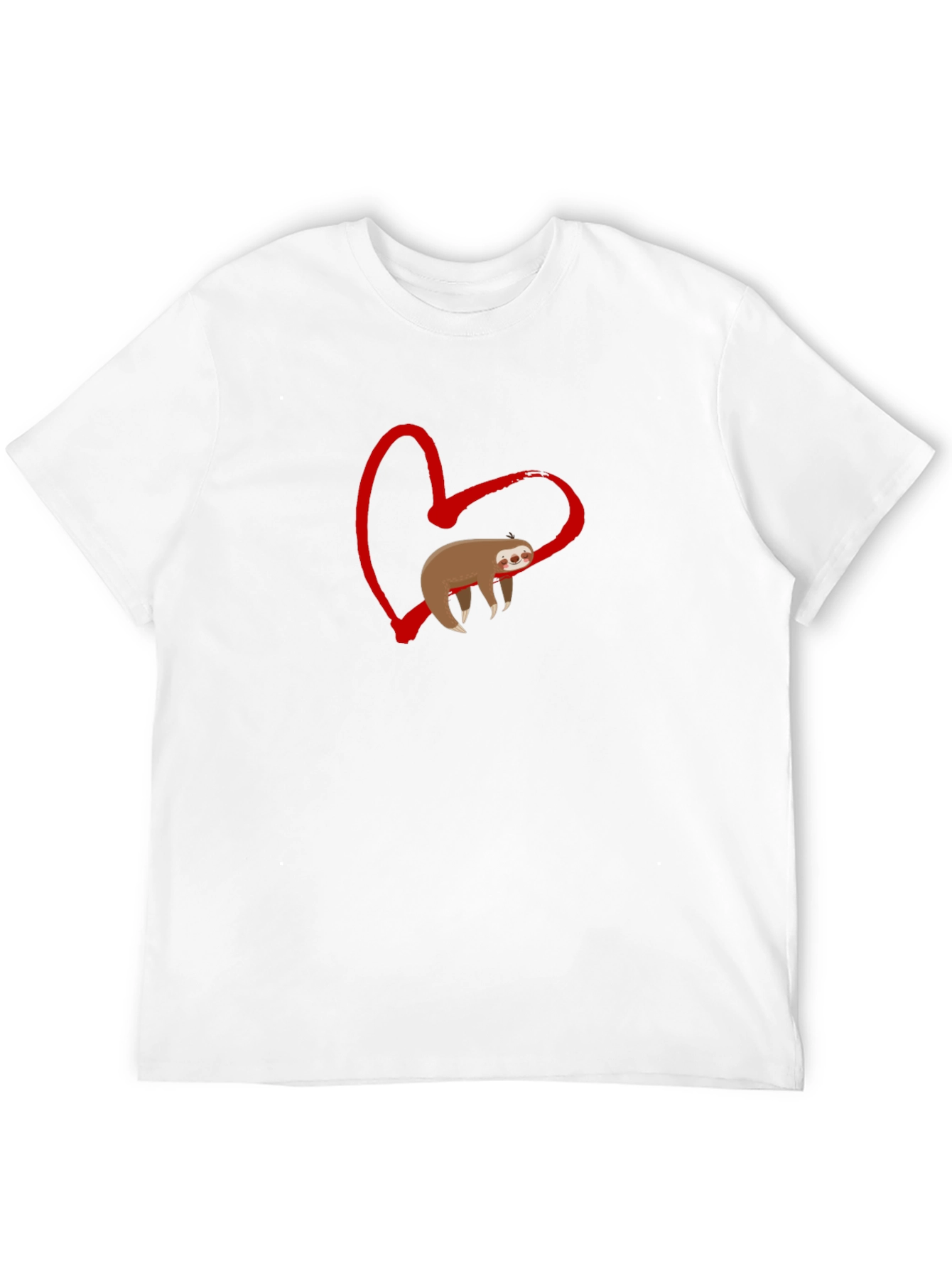 Sloth Heart Graphic Tee - Black - 12