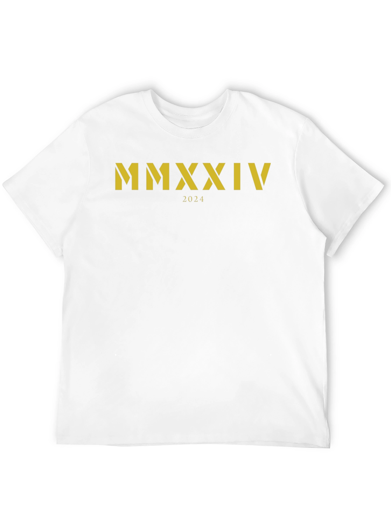 Black MMXXIV 2024 Roman Numerals Black T-Shirt view 12