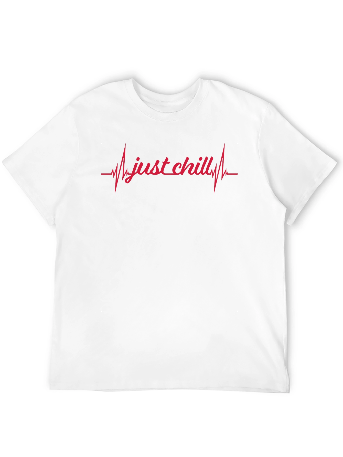 Black Just Chill Heartbeat Graphic Tee - Black view 12