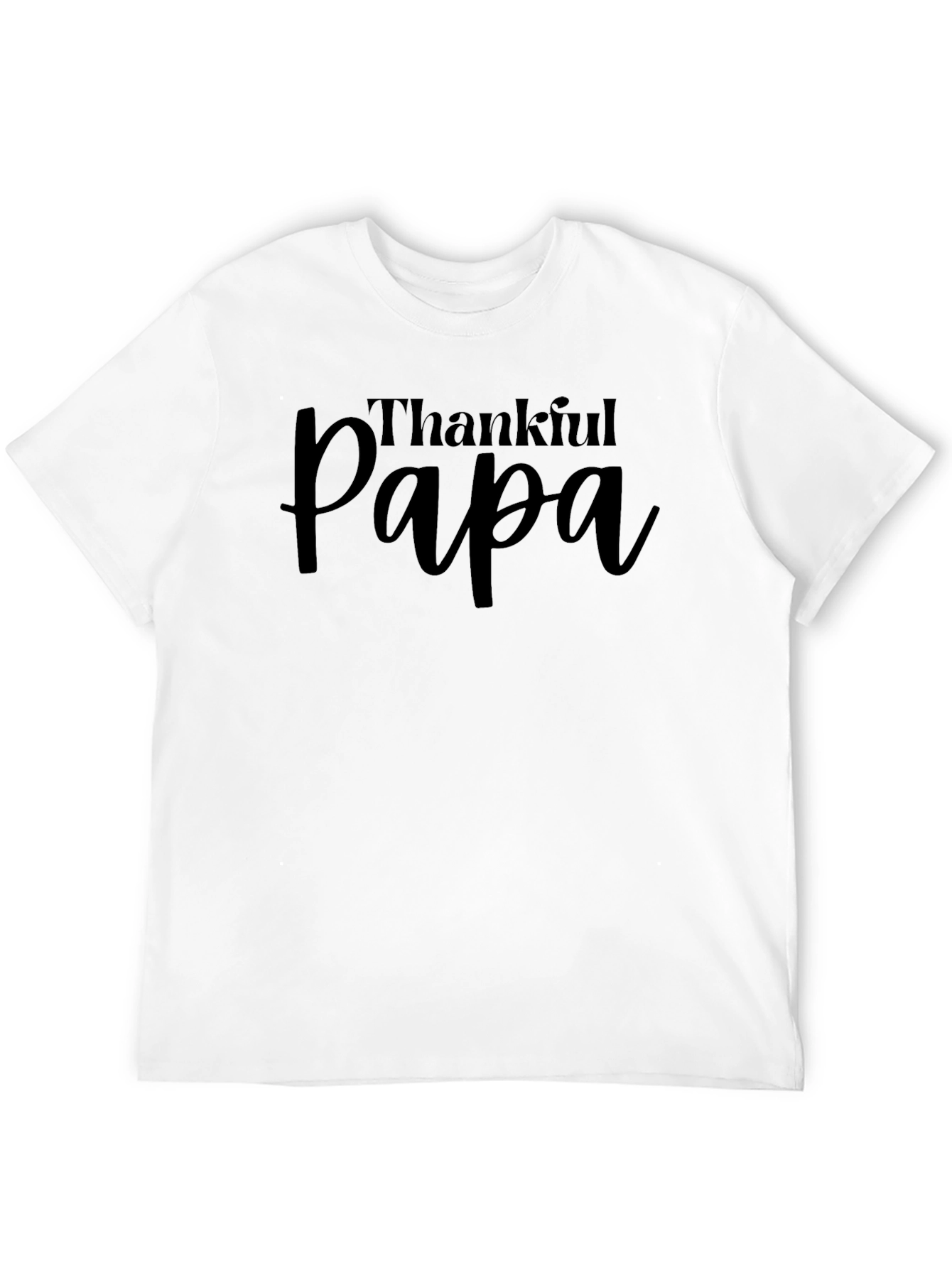 Black Thankful Papa T-Shirt - Stylish Dad Apparel view 12