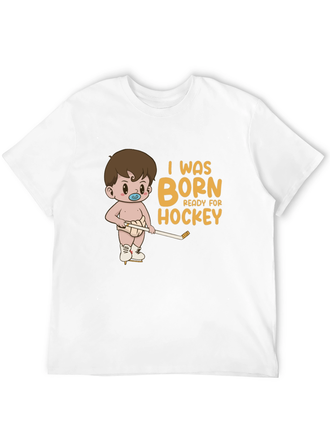 Black Born Ready for Hockey Graphic T-Shirt view 12