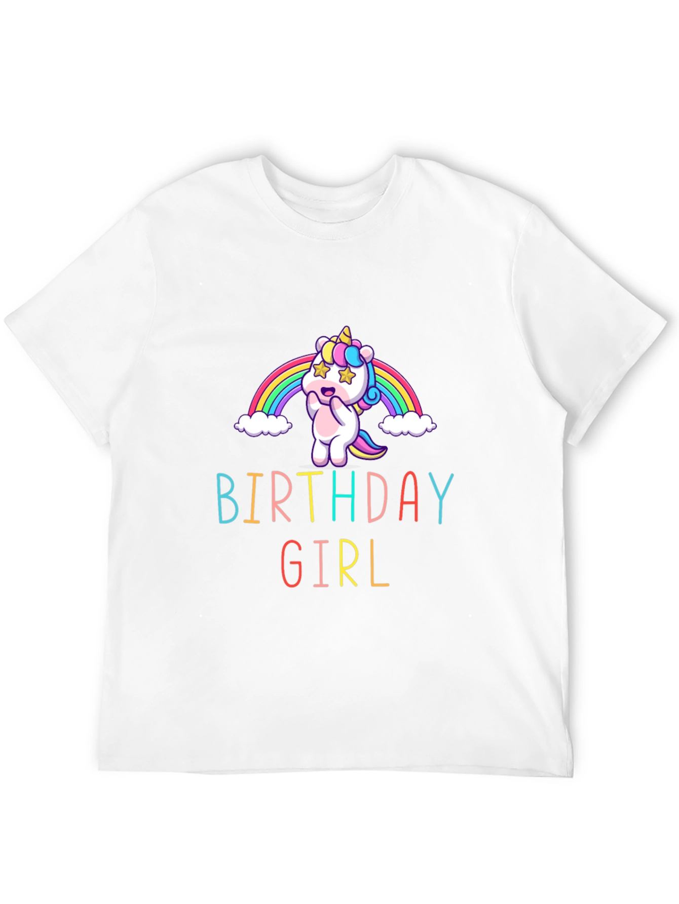 Black Birthday Girl Unicorn Graphic Tee view 12