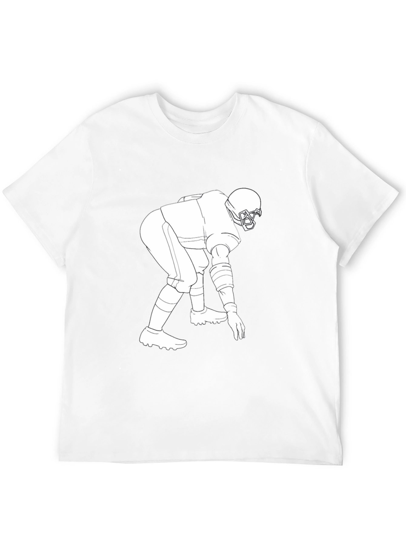 Black Football Player Graphic Tee - Black view 12