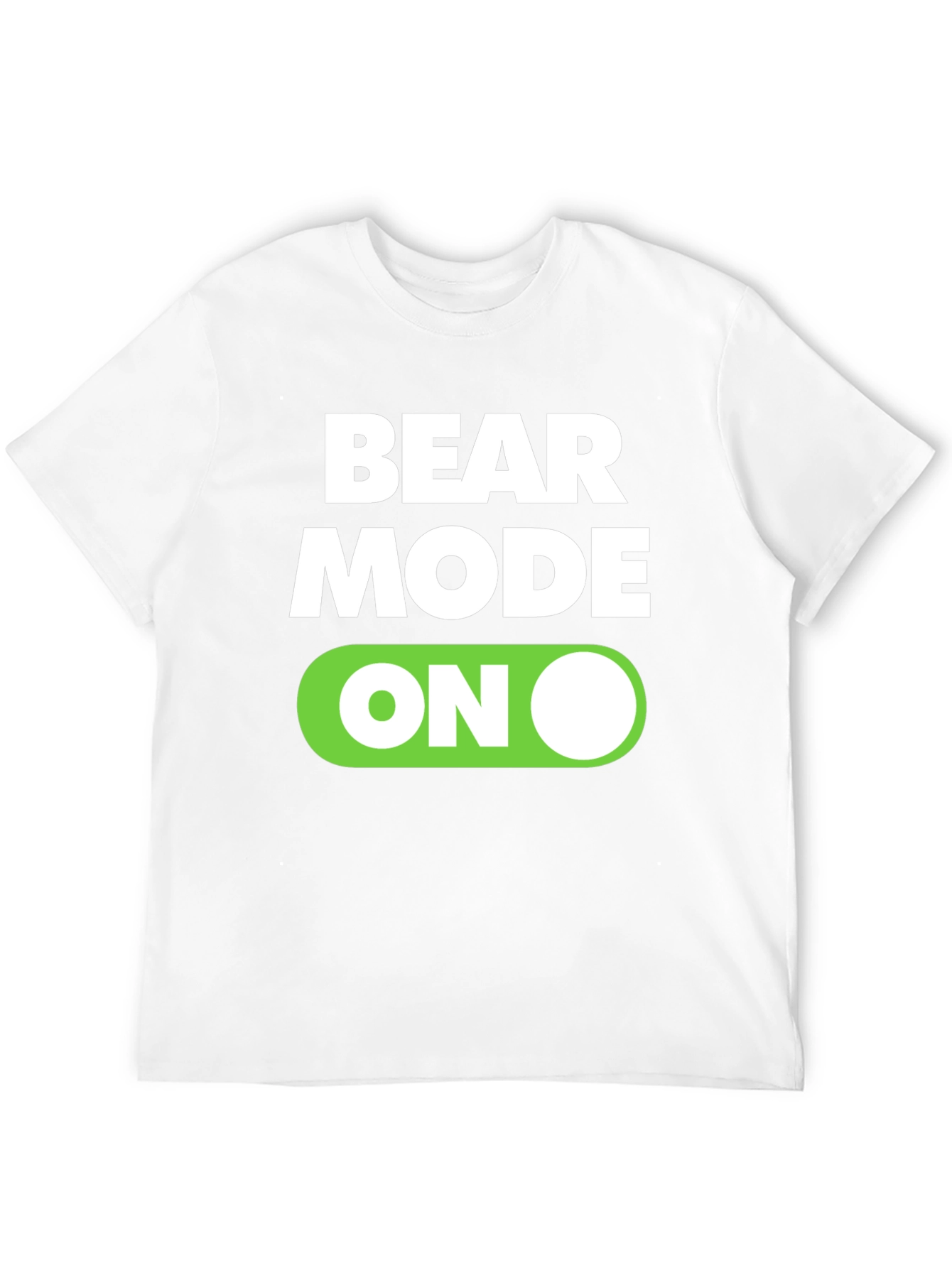 Black Bear Mode On Graphic Tee - Black Cotton T-Shirt view 12