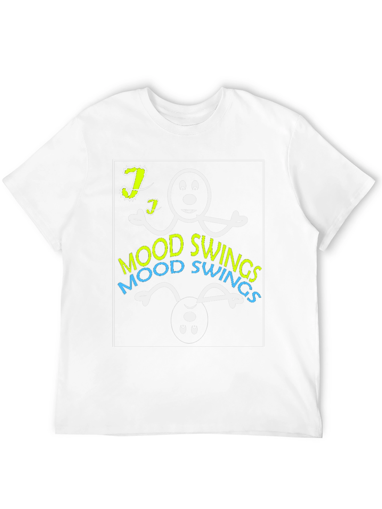 Black Mood Swings Graphic Tee - Black Cotton T-Shirt view 12
