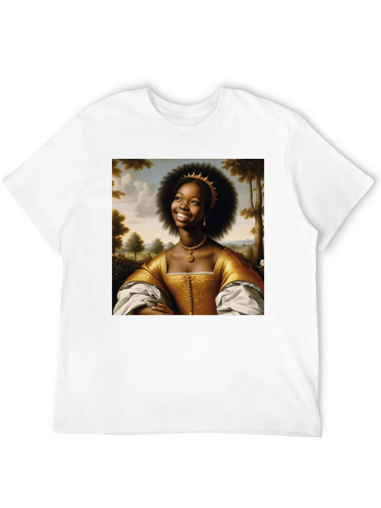 Black Renaissance Portrait Black T-Shirt view 12