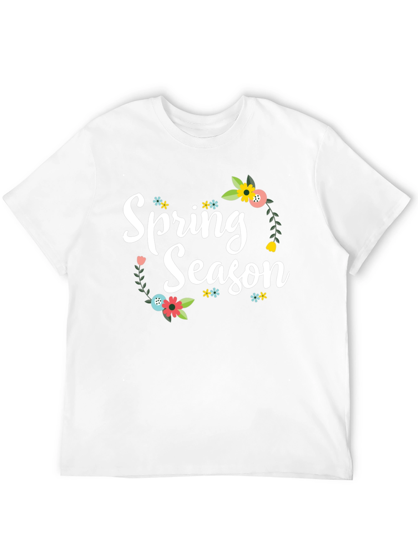 Black Spring Season Floral T-Shirt view 12