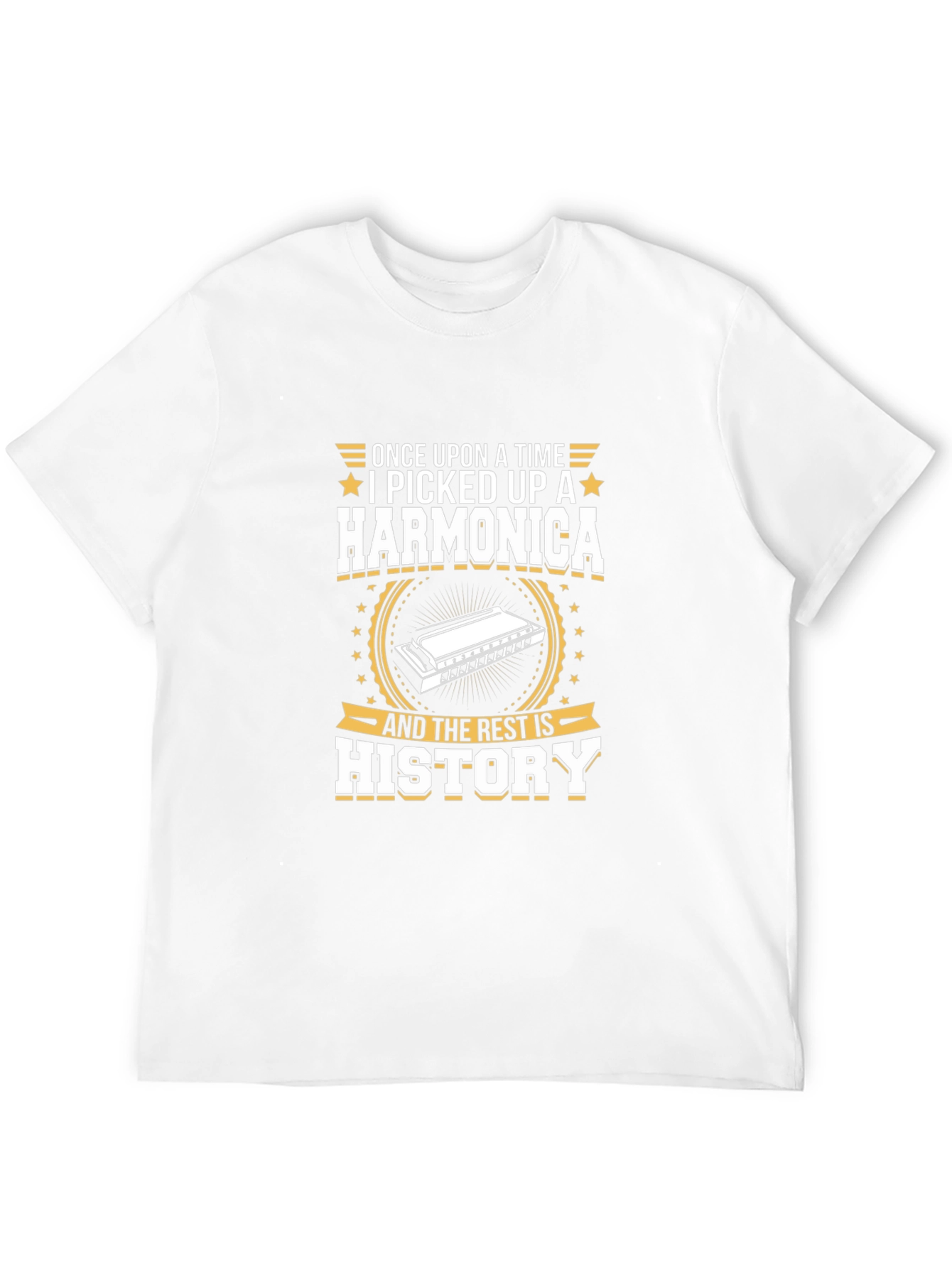 Black Harmonica History T-Shirt - Musician Gift view 12