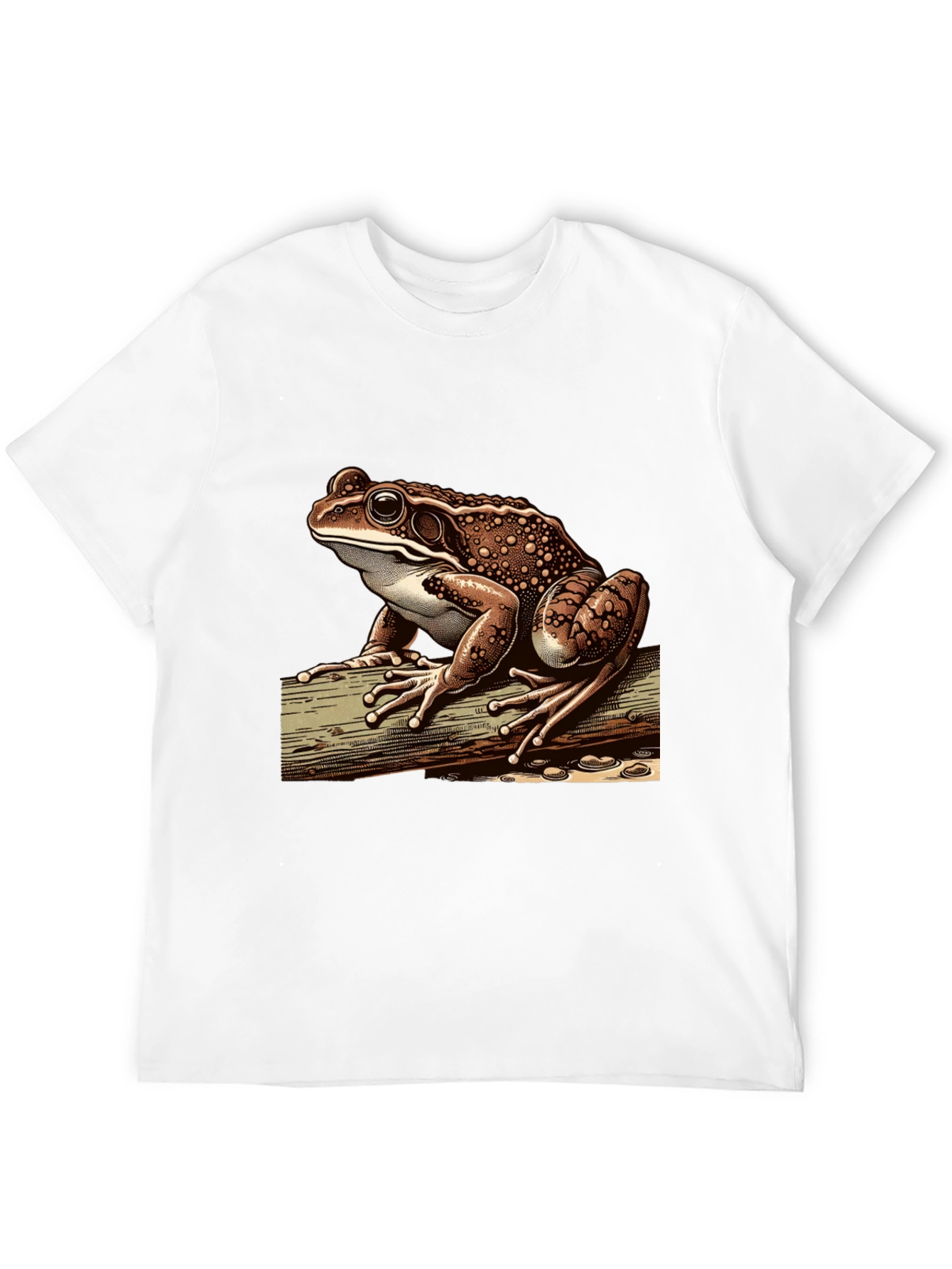 Black Frog Graphic Print Tee - Cool Nature Lover's Shirt view 12
