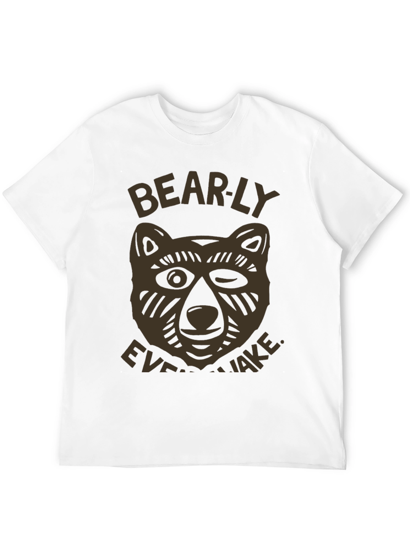 Black Bearly Awake Graphic T-Shirt - Men's Black Tee view 12