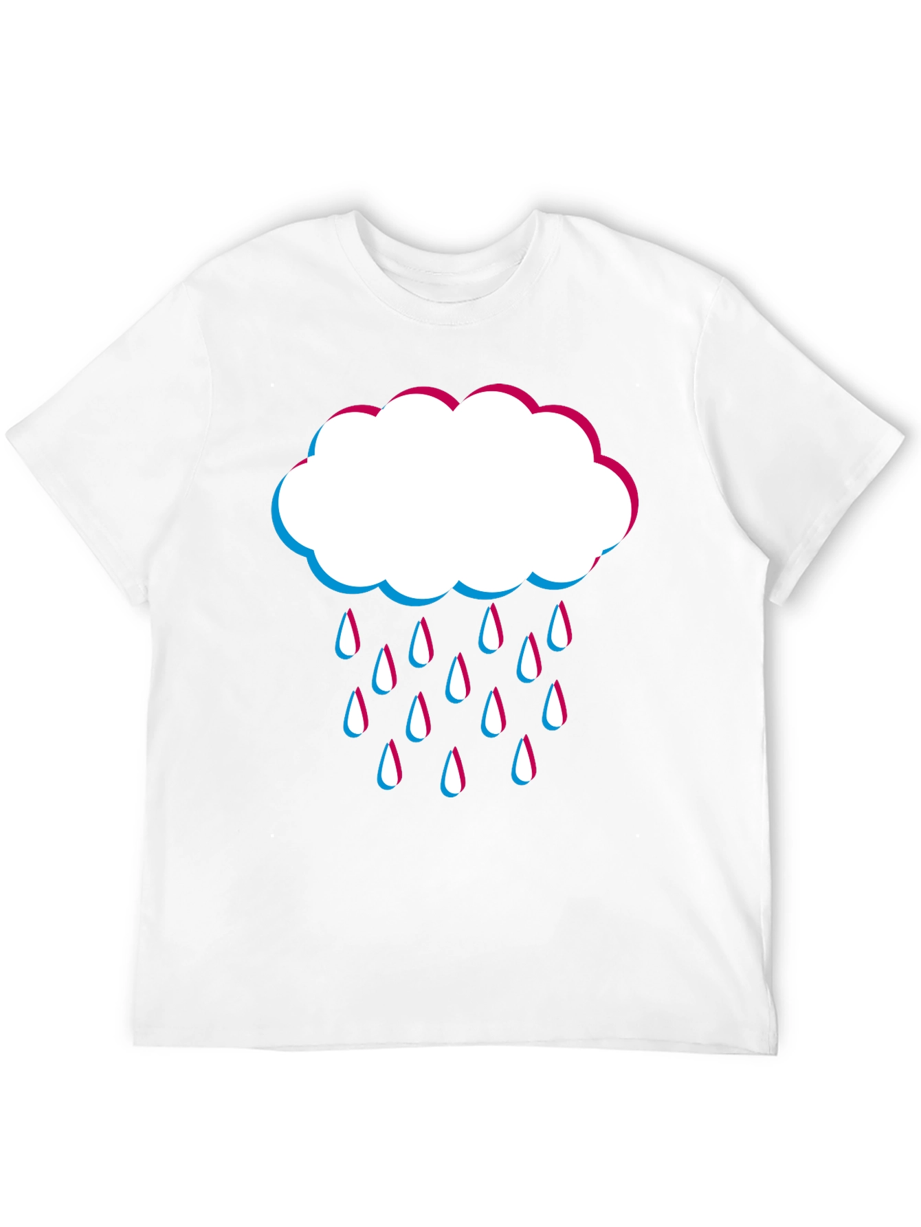 Black Rain Cloud Graphic Tee - Black Cotton Blend view 12