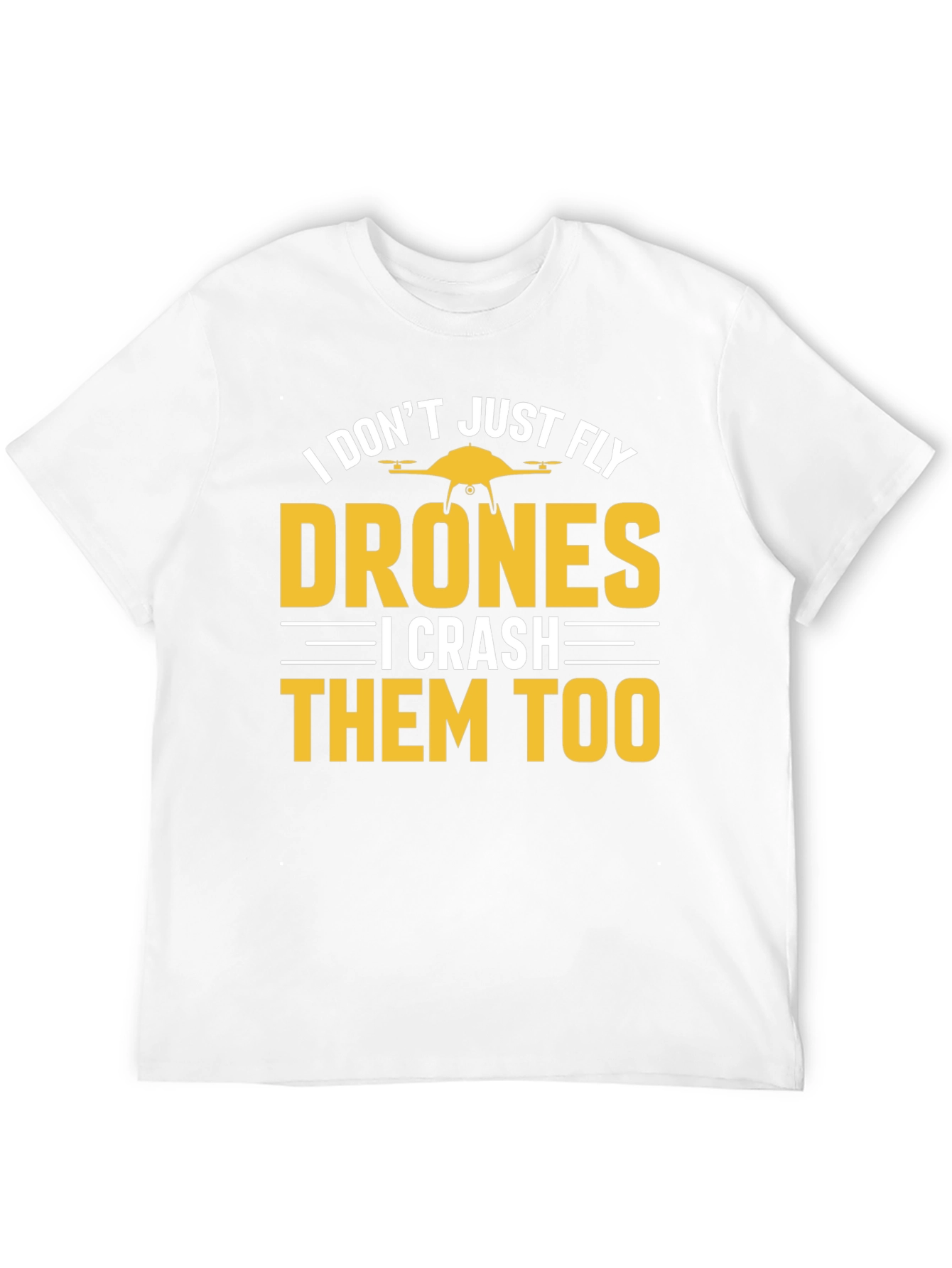 Black Funny Drone T-Shirt - I Don't Just Fly Drones view 12