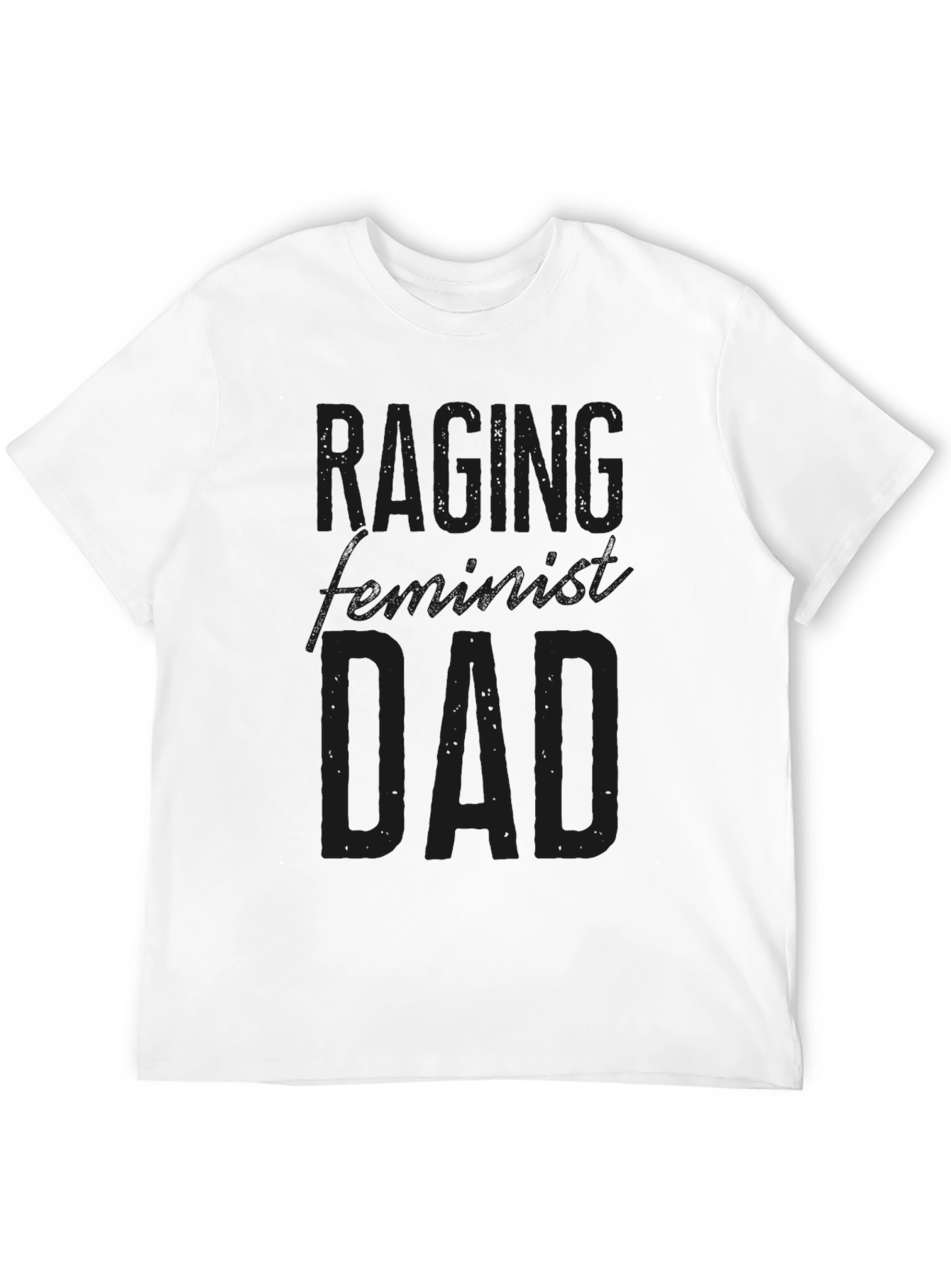 Black Raging Feminist Dad Graphic T-Shirt view 12
