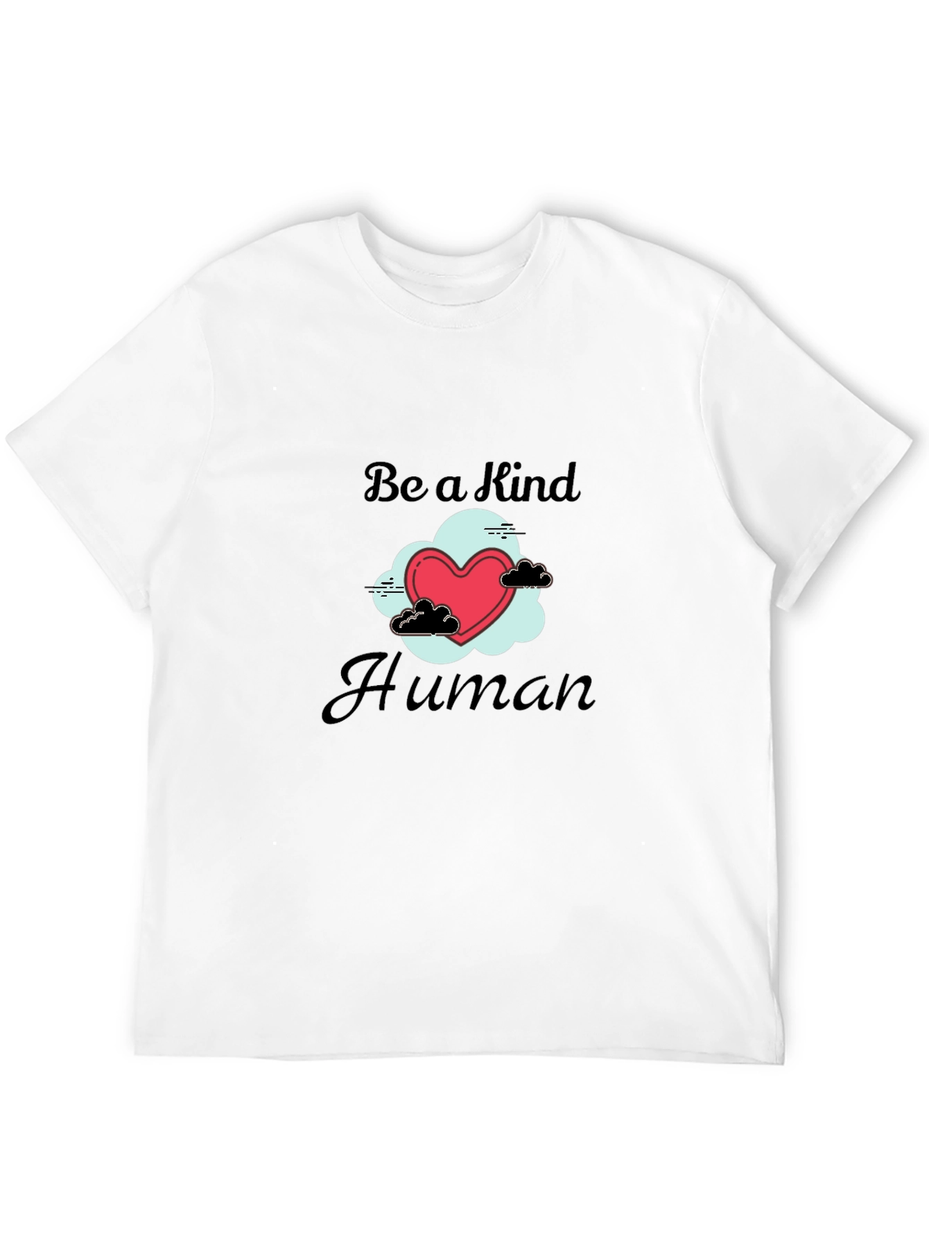 Black Be a Kind Human Graphic T-Shirt view 12