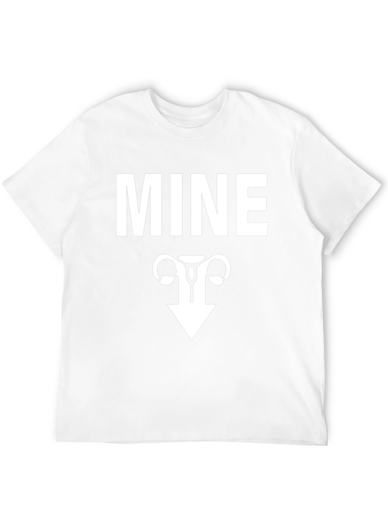 Black MINE Uterus Funny Graphic Tee - Black view 12