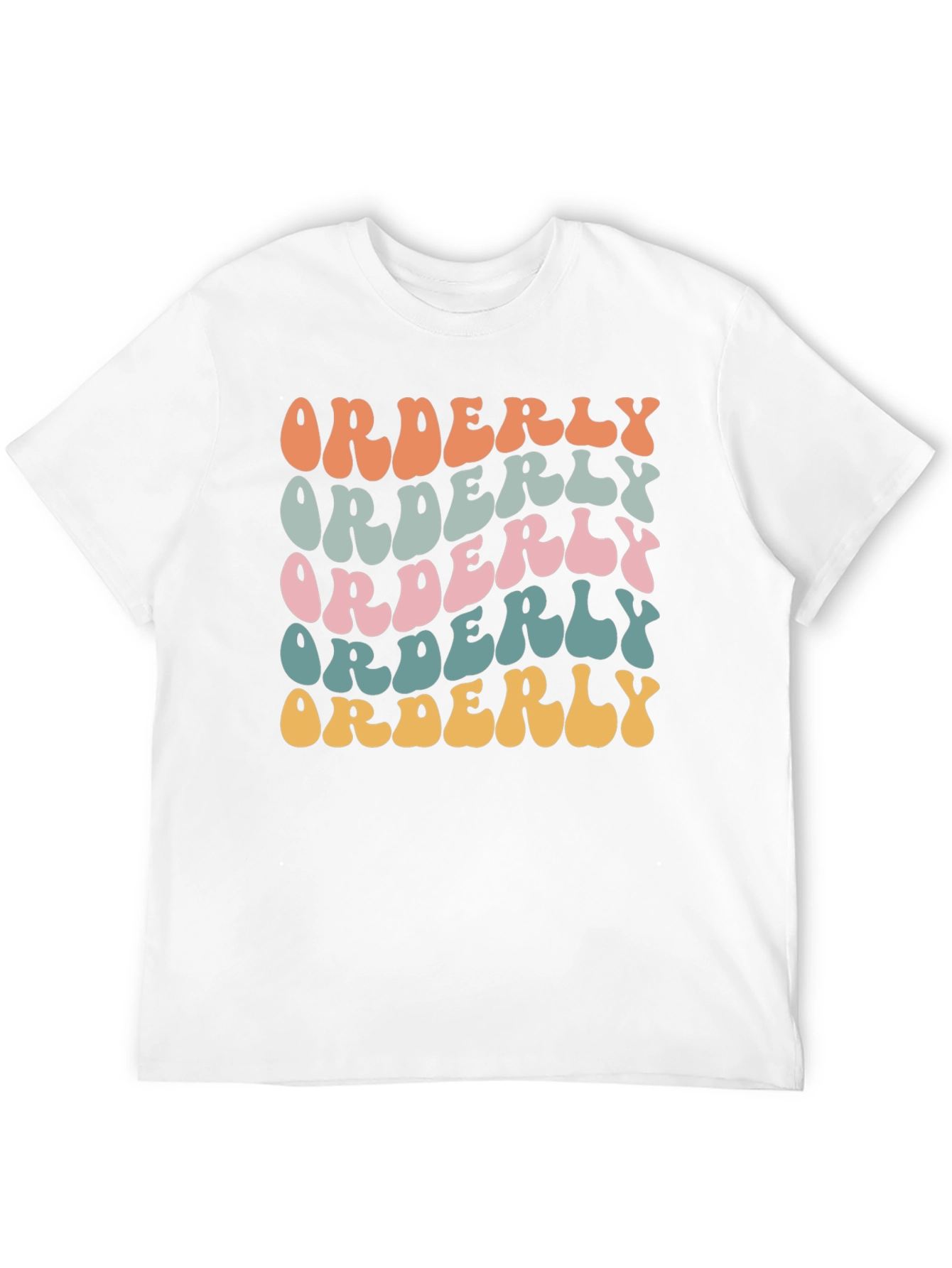 Black Orderly Retro Style Graphic Tee - Black view 12