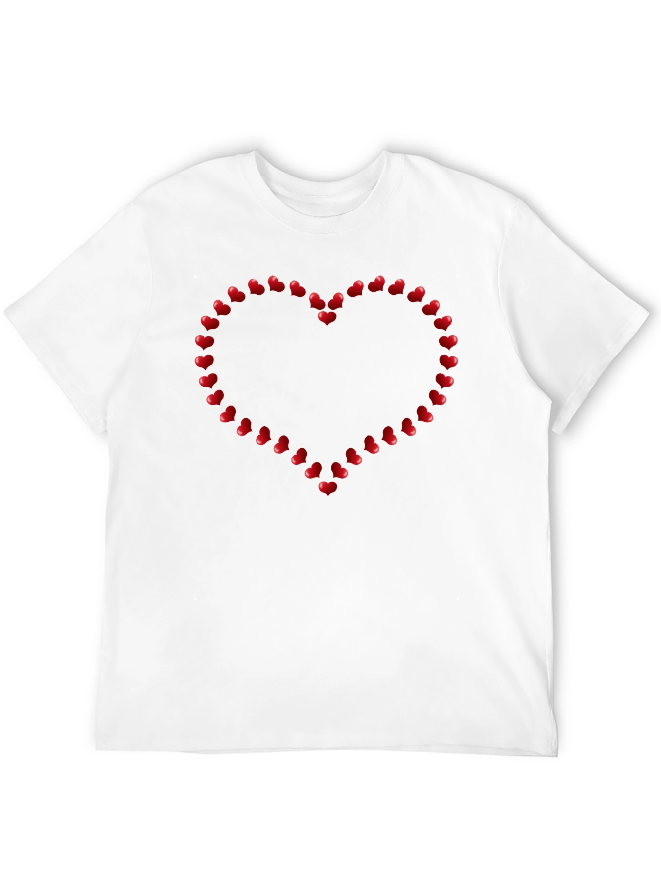 Black Heart-Shaped Valentine's Day T-Shirt view 12