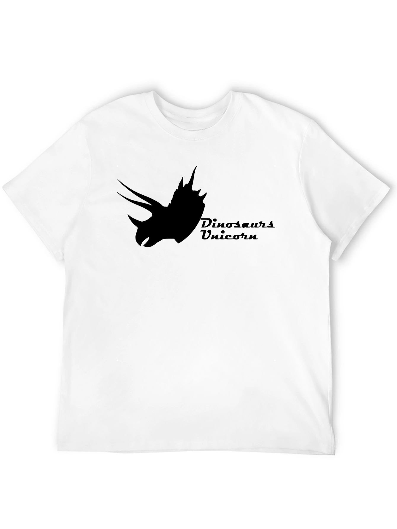 Black Dinosaurs Unicorn Black T-Shirt view 12