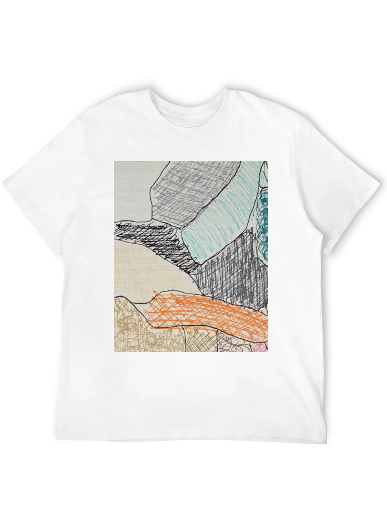 Black Abstract Art Print Black T-Shirt view 12