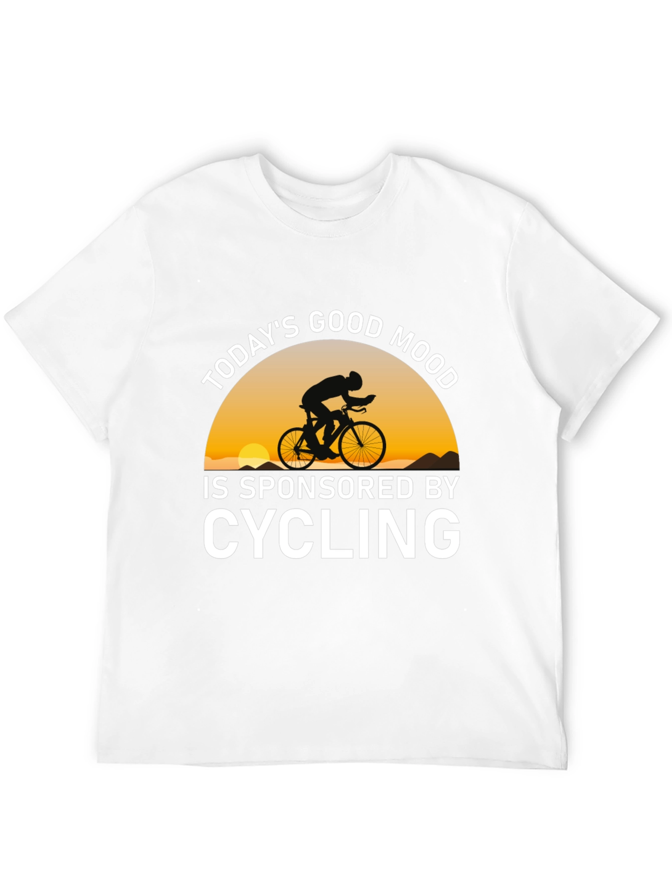 Black Cycling Sponsored Good Mood T-Shirt view 12