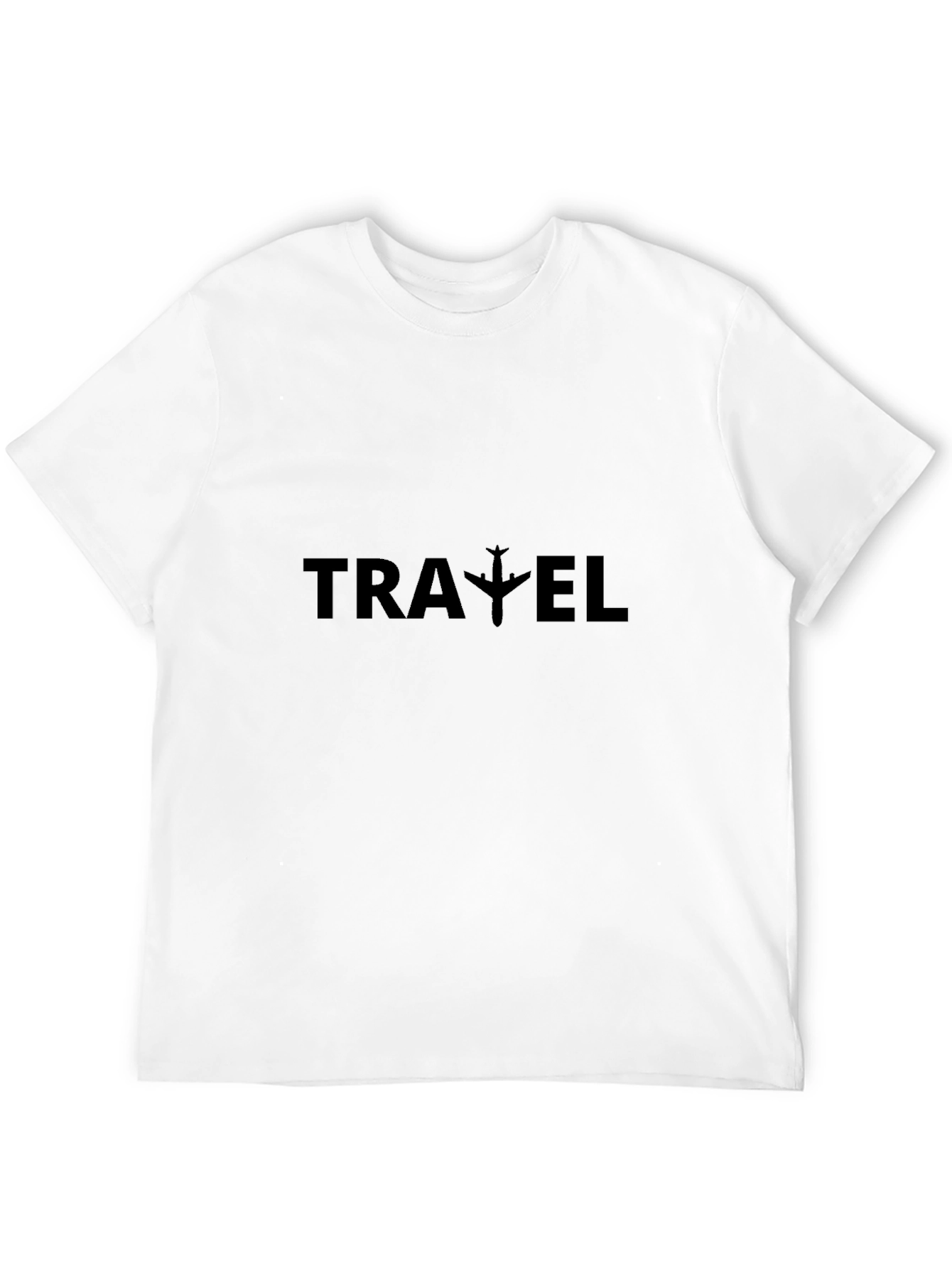 Black Travel T-Shirt - Airplane Graphic Tee view 12