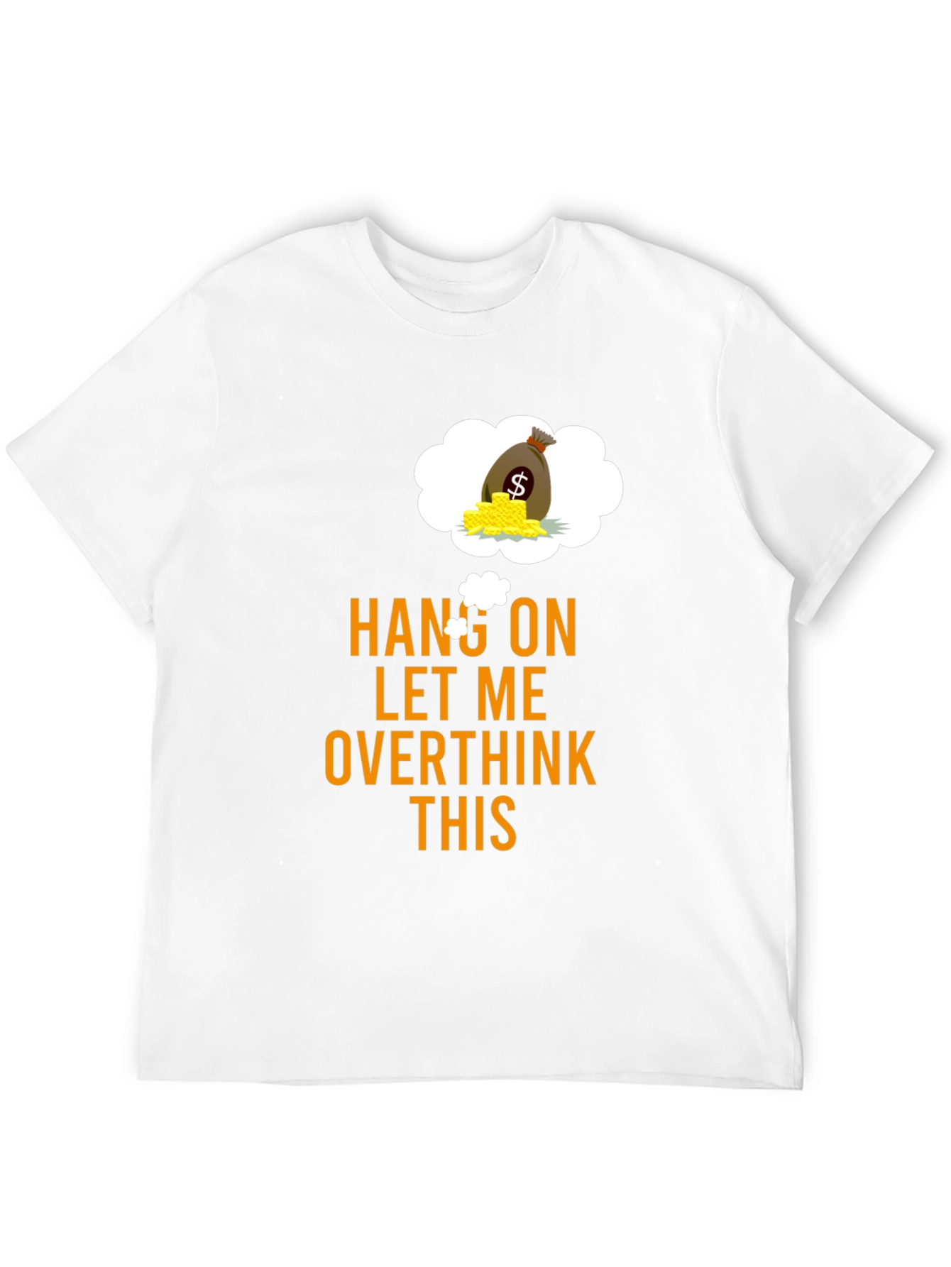 Black Hang On Overthink Funny Graphic Tee view 12