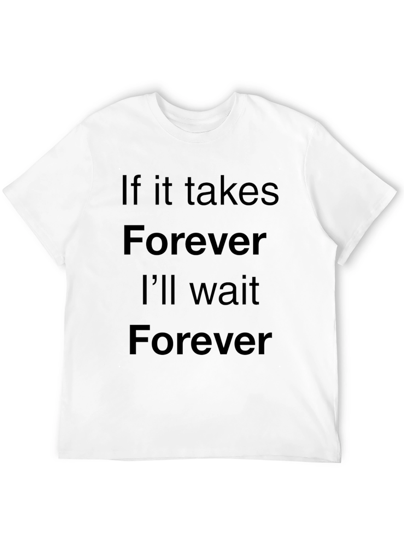 Black Forever I'll Wait Black T-Shirt view 12