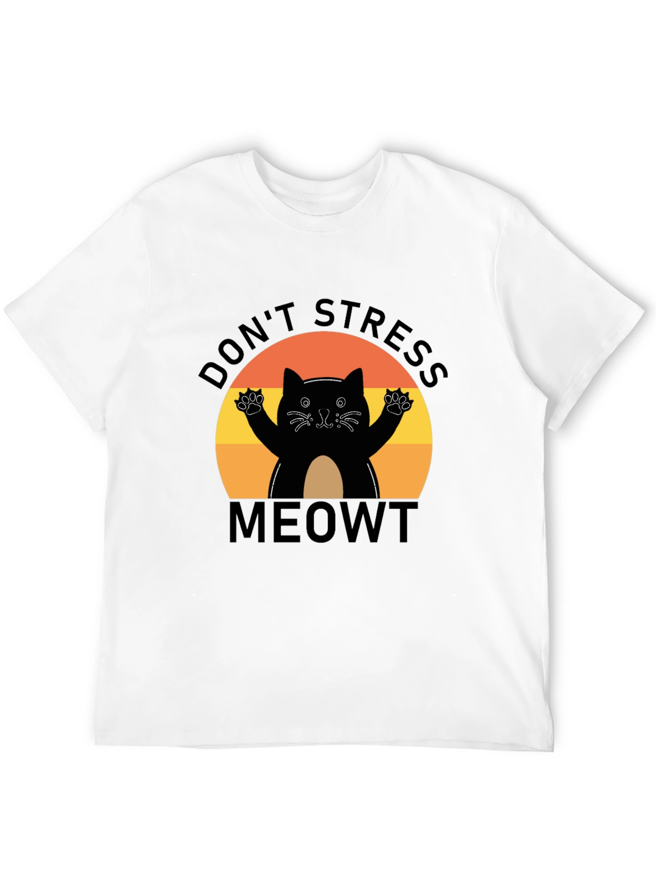 Black Don't Stress Meowt T-Shirt view 12