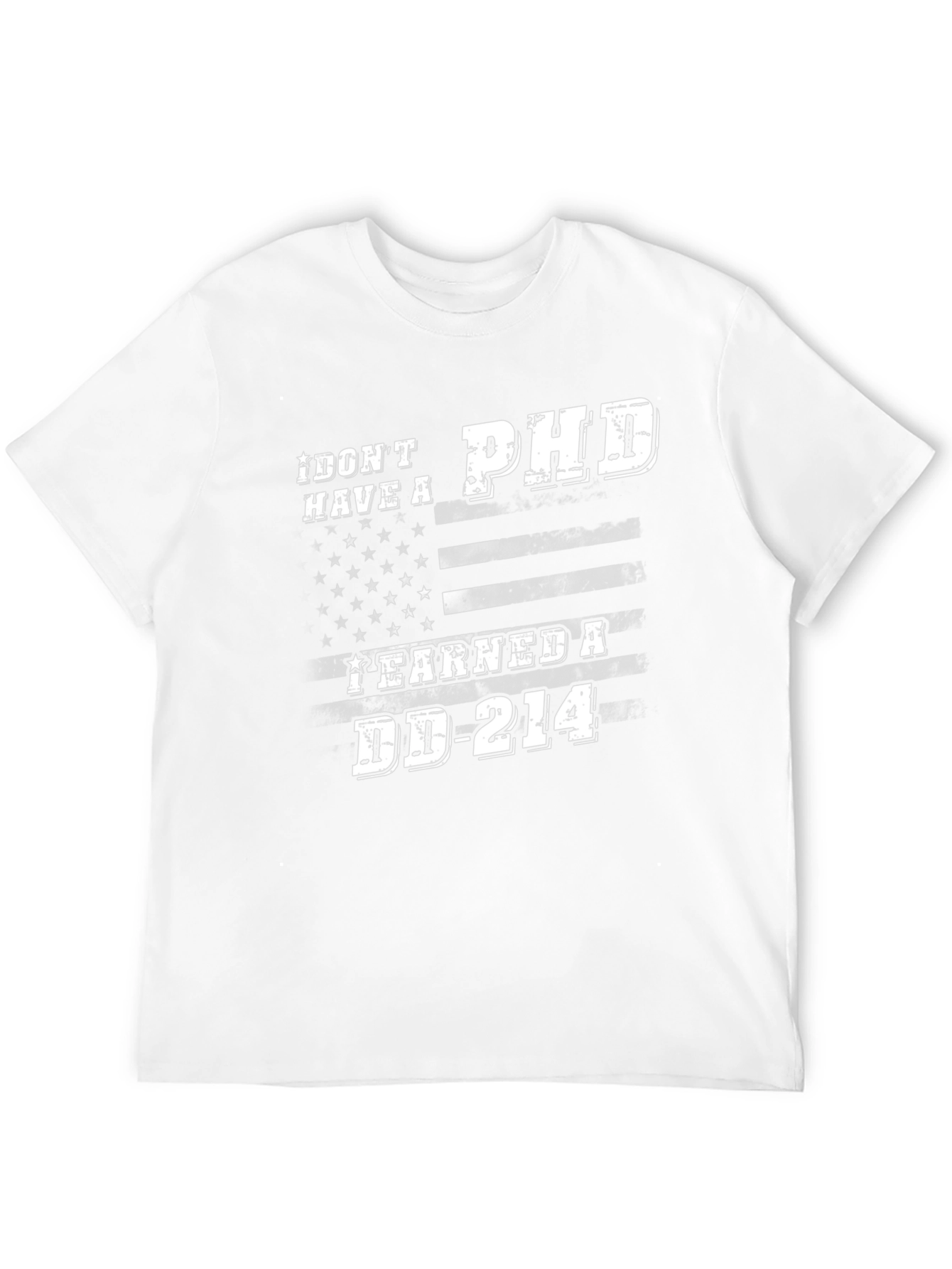 Black I Don't Have a PhD, I Earned a DD-214 T-Shirt view 12