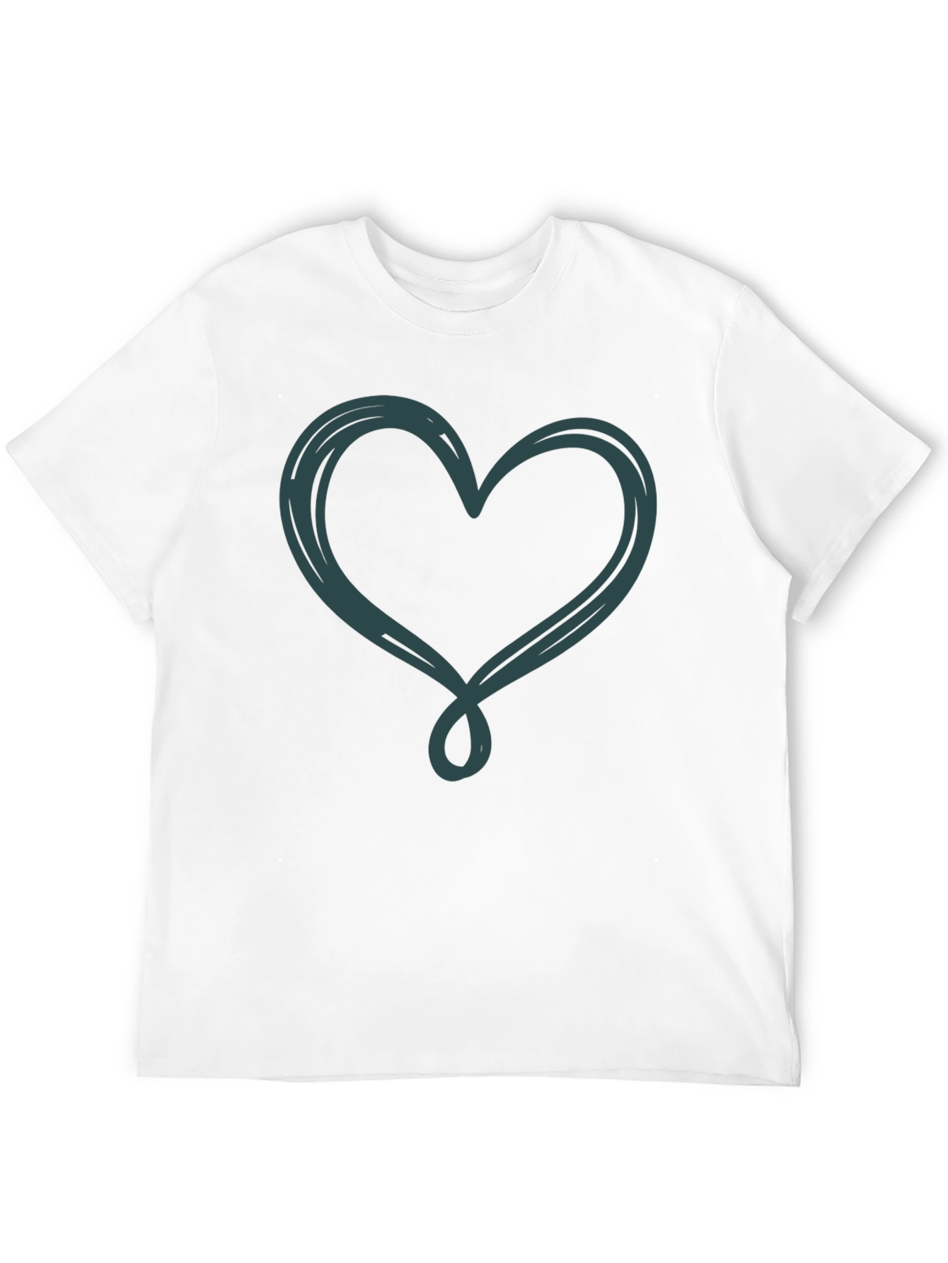 Black Heart Scribble Graphic Tee view 12