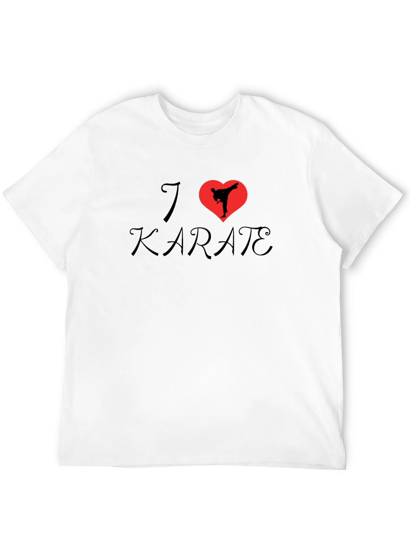 Black I Heart Karate T-Shirt - Martial Arts Tee view 12