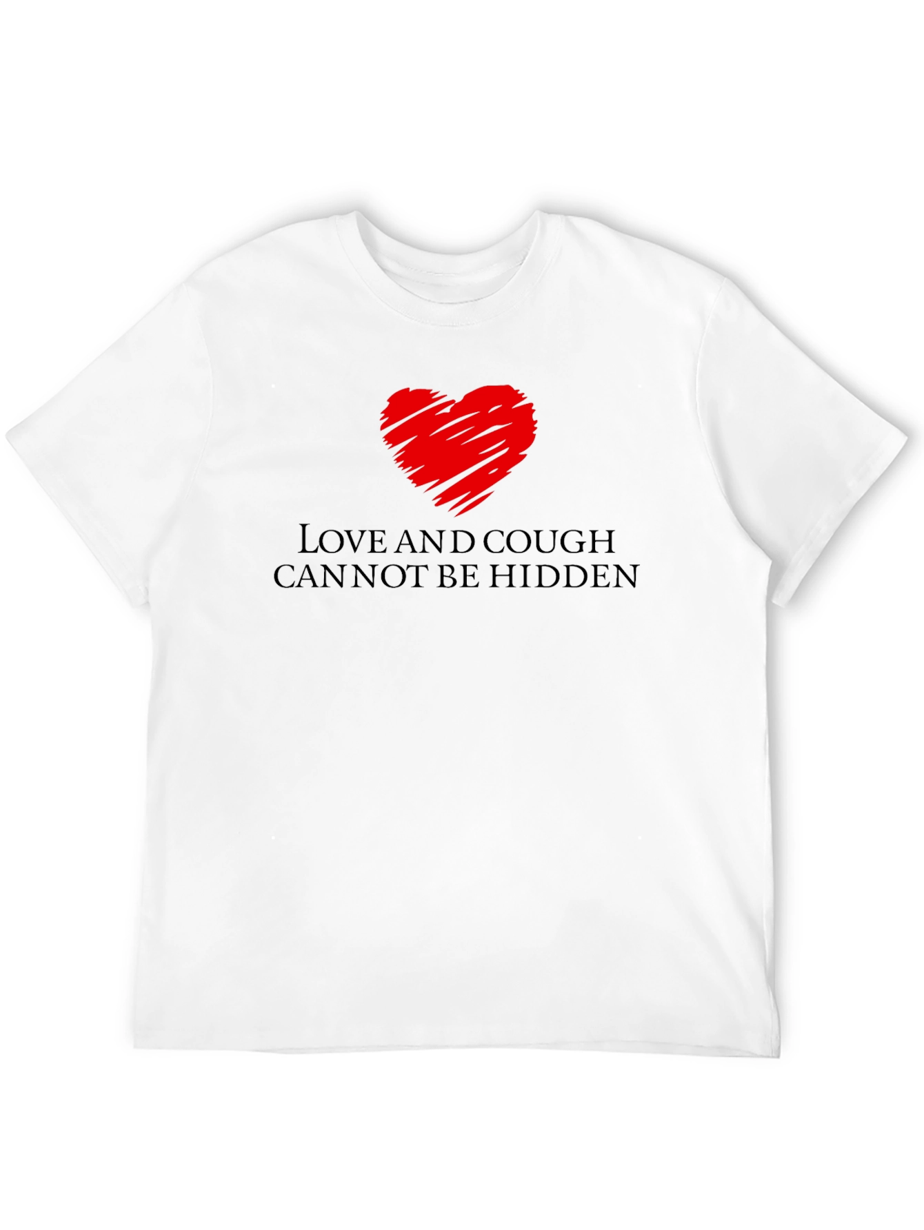 Black Love and Cough T-Shirt - Can't Be Hidden view 12
