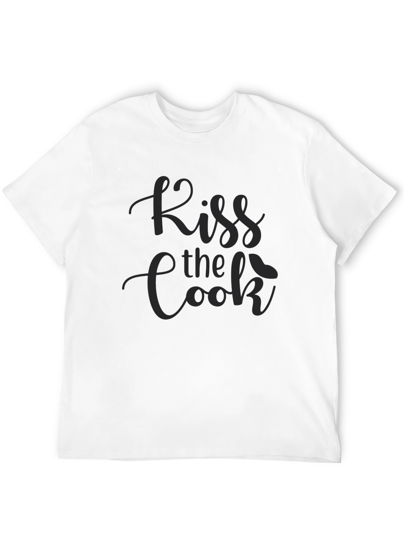 Black Kiss the Cook Black T-Shirt - Funny Chef Gift view 12